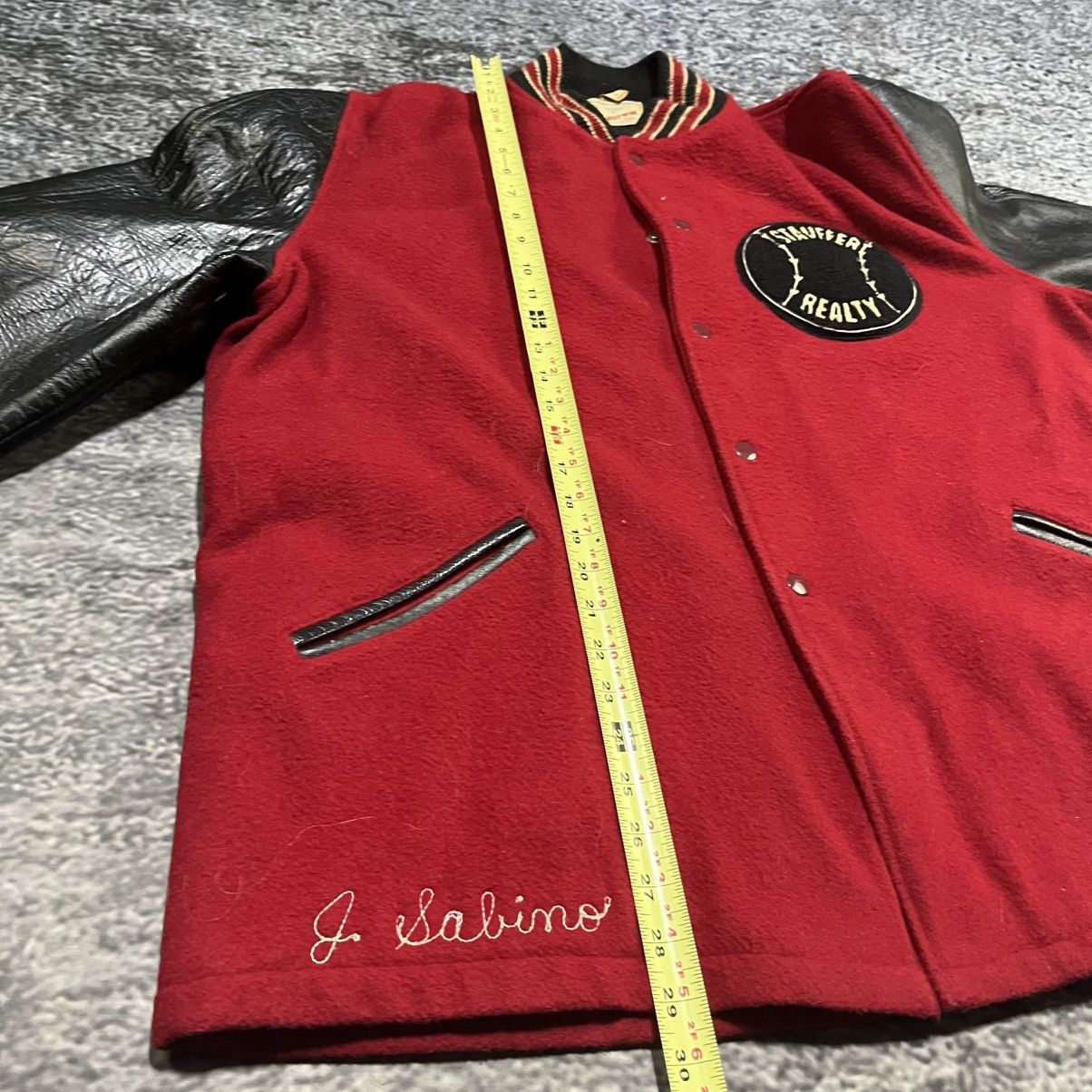 Vintage Vintage 1960s Stauffers Reality Wool Leather Varsity Jacket Size US L / EU 52-54 / 3 - 11 Thumbnail