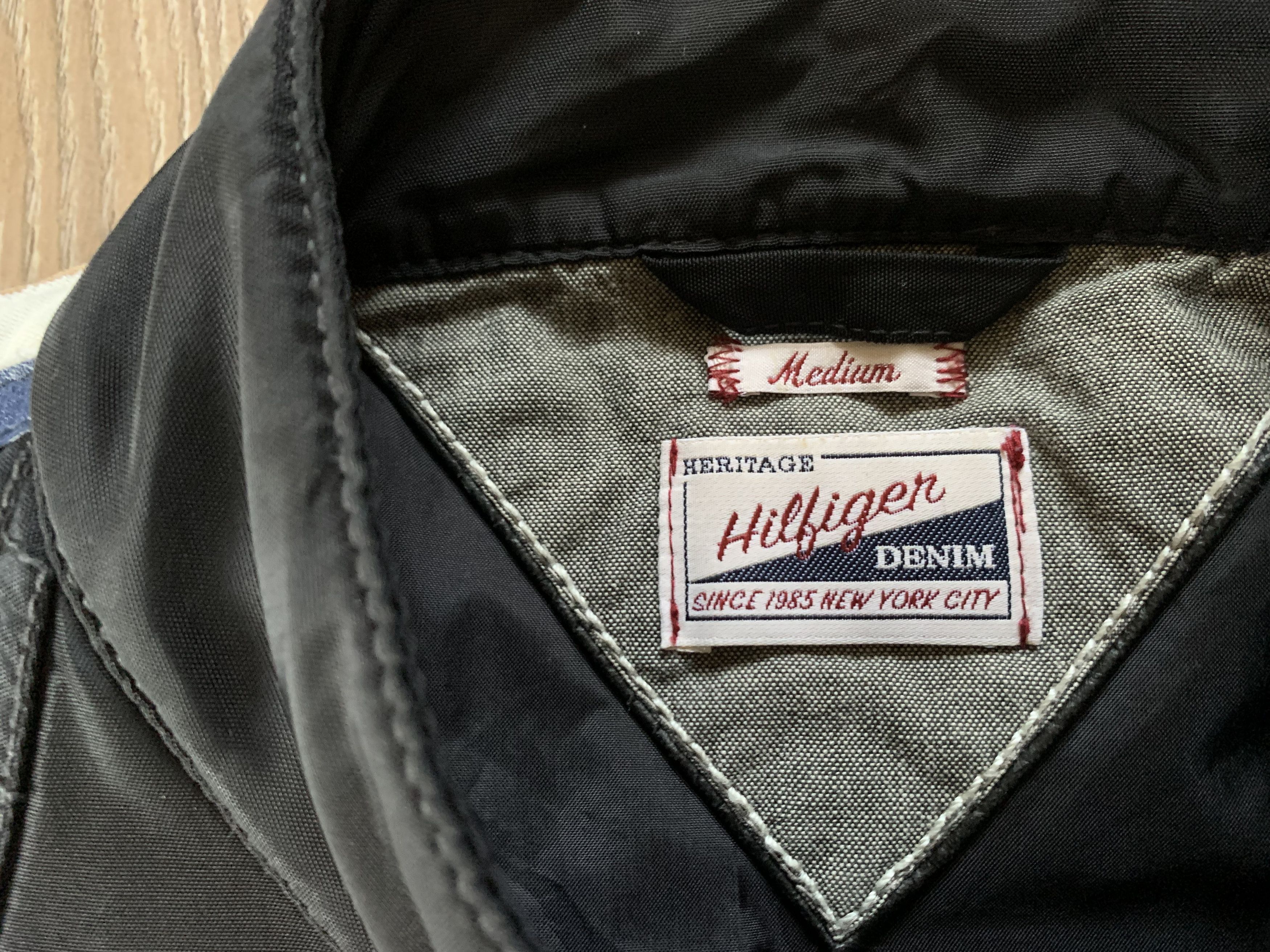 Tommy Hilfiger × Vintage Tommy Hilfiger Denim Black Zip Windbreaker Jacket Size US M / EU 48-50 / 2 - 9 Thumbnail