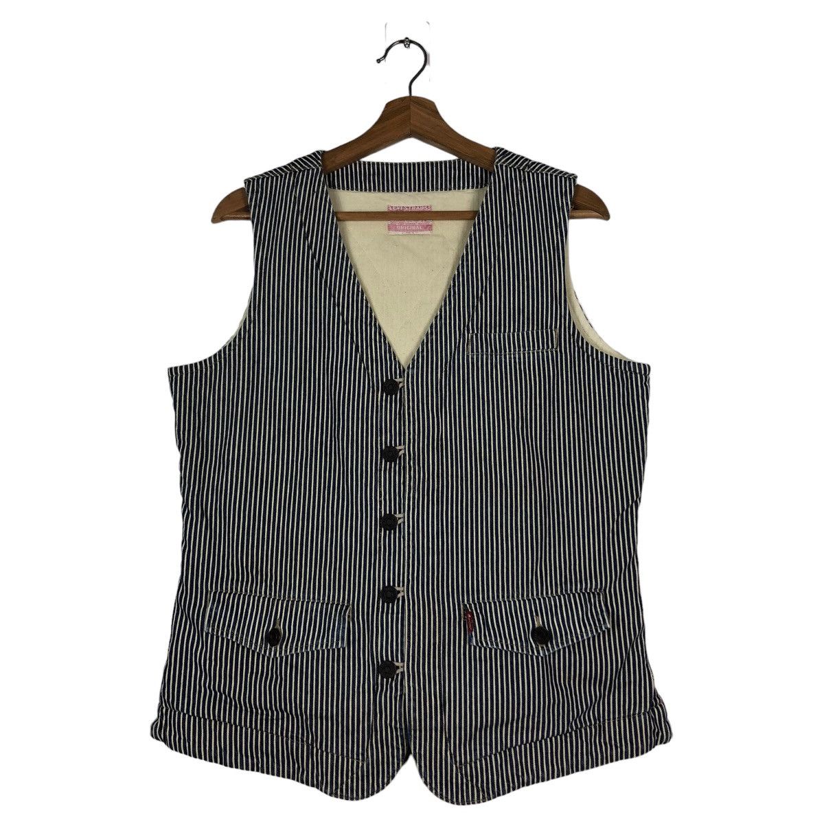 Levi's 🔥Vintage Waist Coats Hickory Striped Levi’s Size US M / EU 48-50 / 2 - 1 Thumbnail