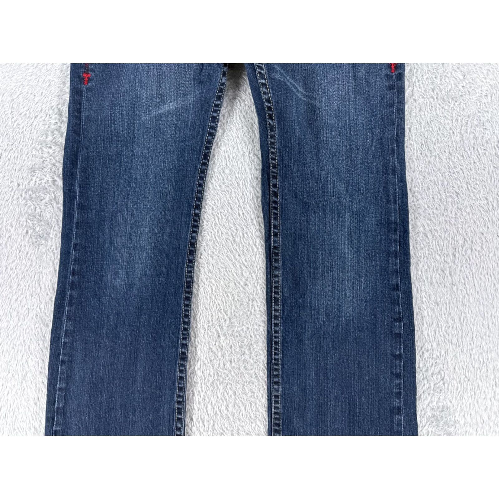 Denime Cowgirl Tuff Jeans Women Bootcut 28x30 Blue Denim Low Rise 5-Pocket Stretch Regular Slim Western Cowboy Southwestern Mens Womens Size 28" / US 6 / IT 42 - 3 Thumbnail
