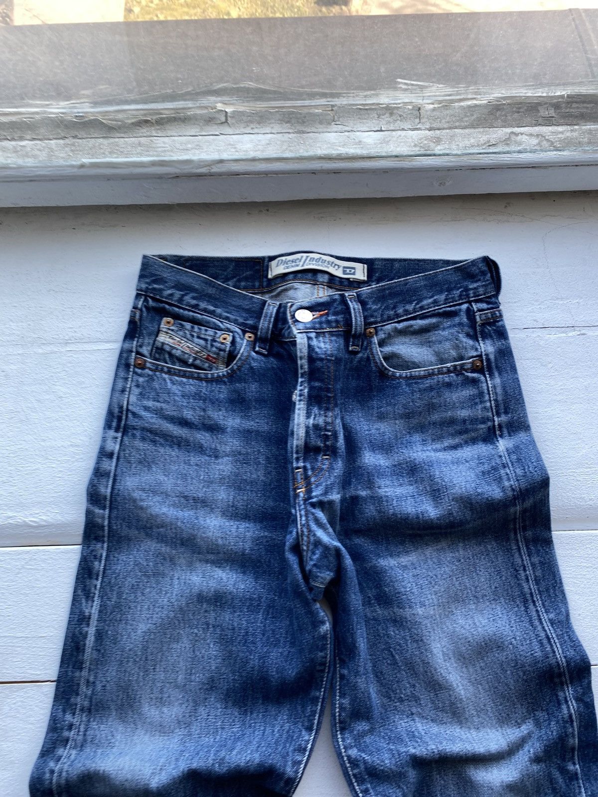 Diesel 🔥OPIUM Diesel Distressed OG Blue Denim Punk GOTHIC Jeans 💲 Size US 31 - 2 Thumbnail