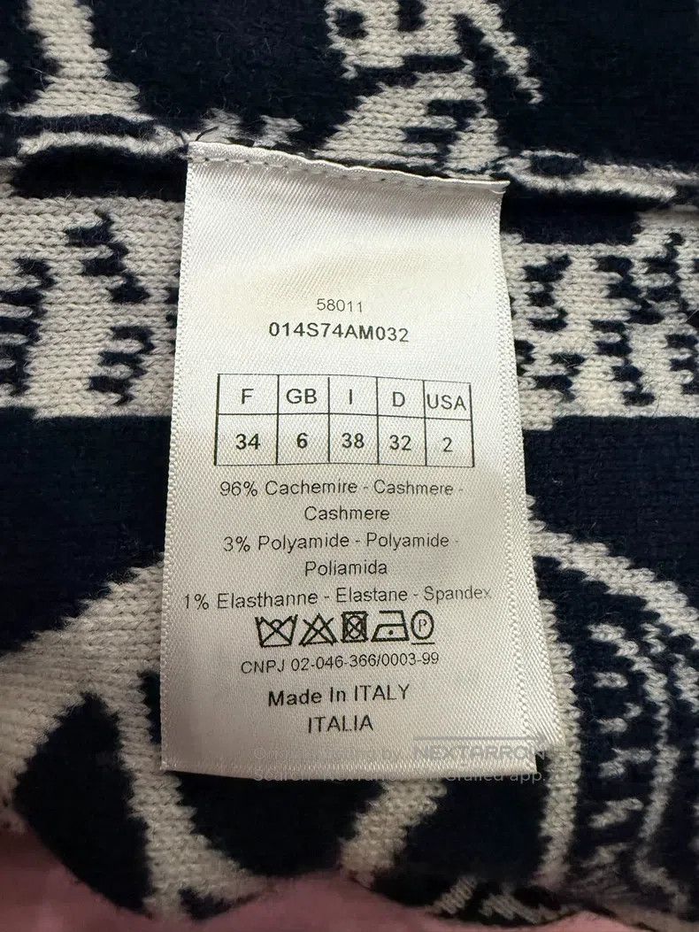 Dior Dior Black and white printed hooded knitwear sweater Size XXS / US 00 / IT 34 - 5 Thumbnail