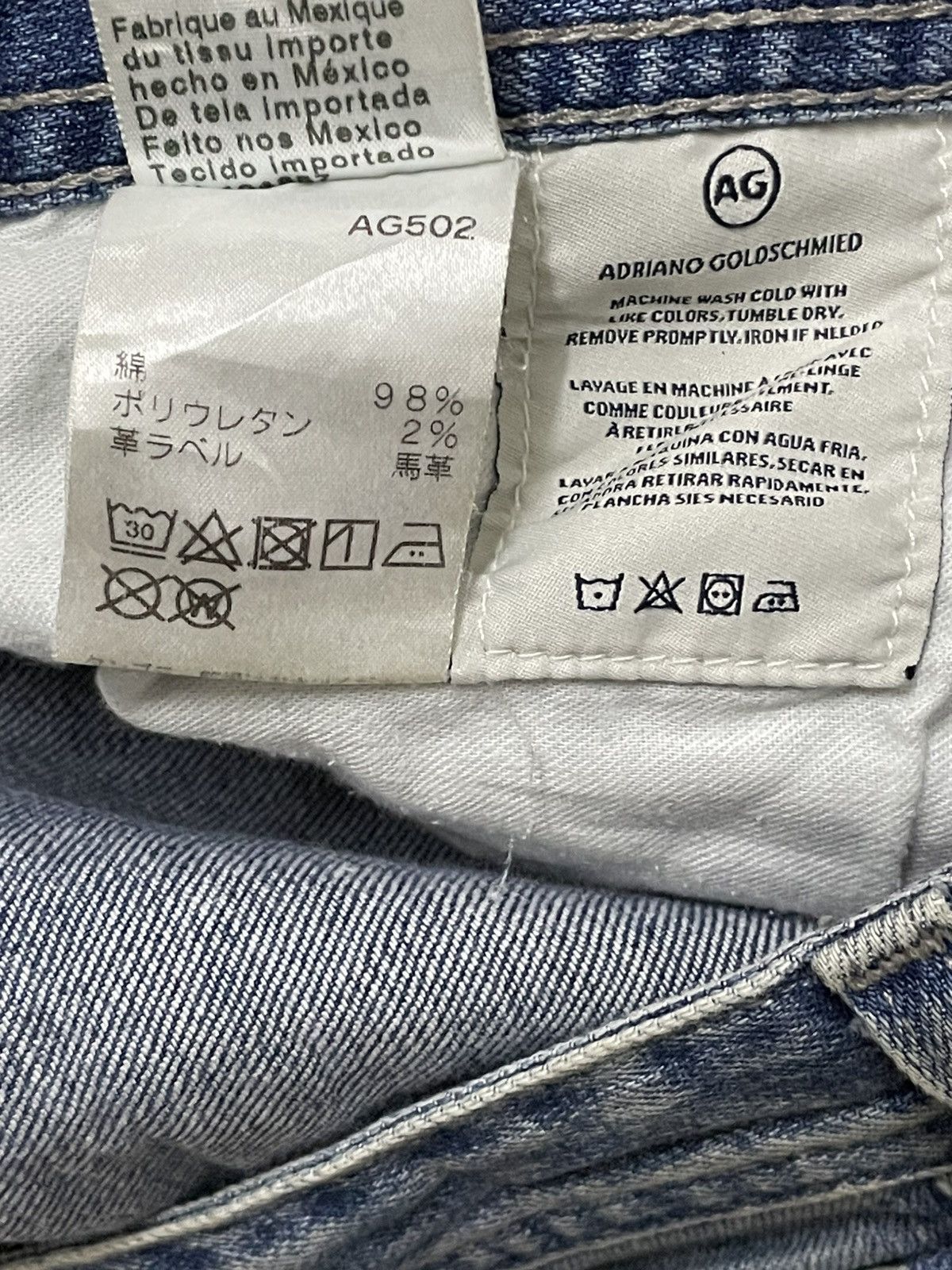 Japanese Brand VINTAGE ADRIANO GOLDSCMED RIPPED DIRTY GRUNGE SKINNY DENIM Size US 31 - 20 Thumbnail