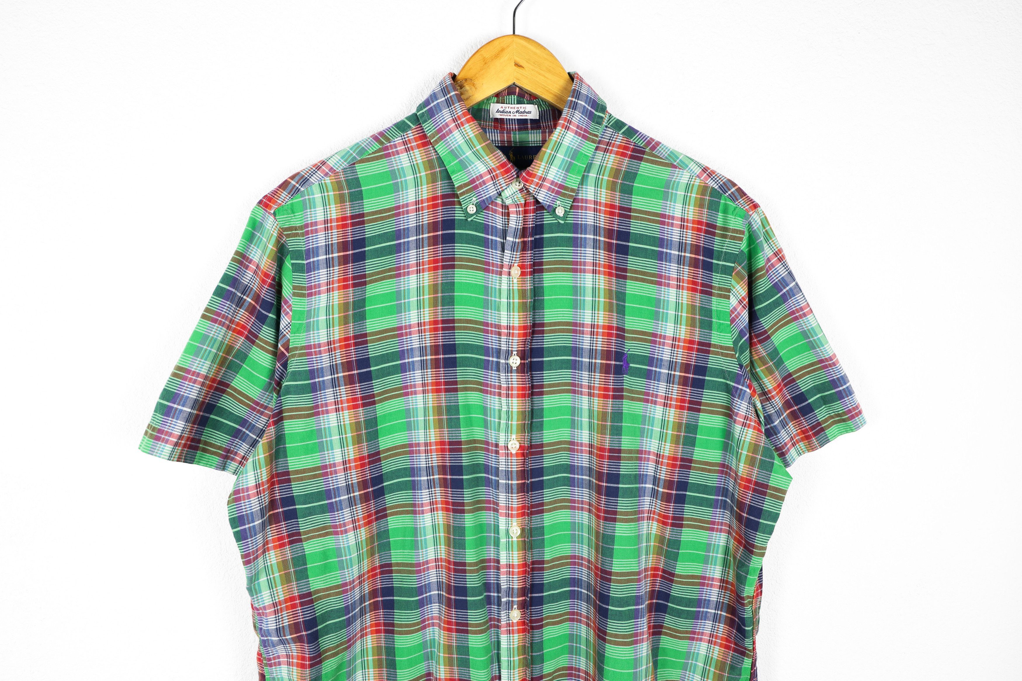 Polo Ralph Lauren Polo Ralph Lauren Flannel Indian Madras Preppy Oxford Shirt Size US L / EU 52-54 / 3 - 2 Thumbnail