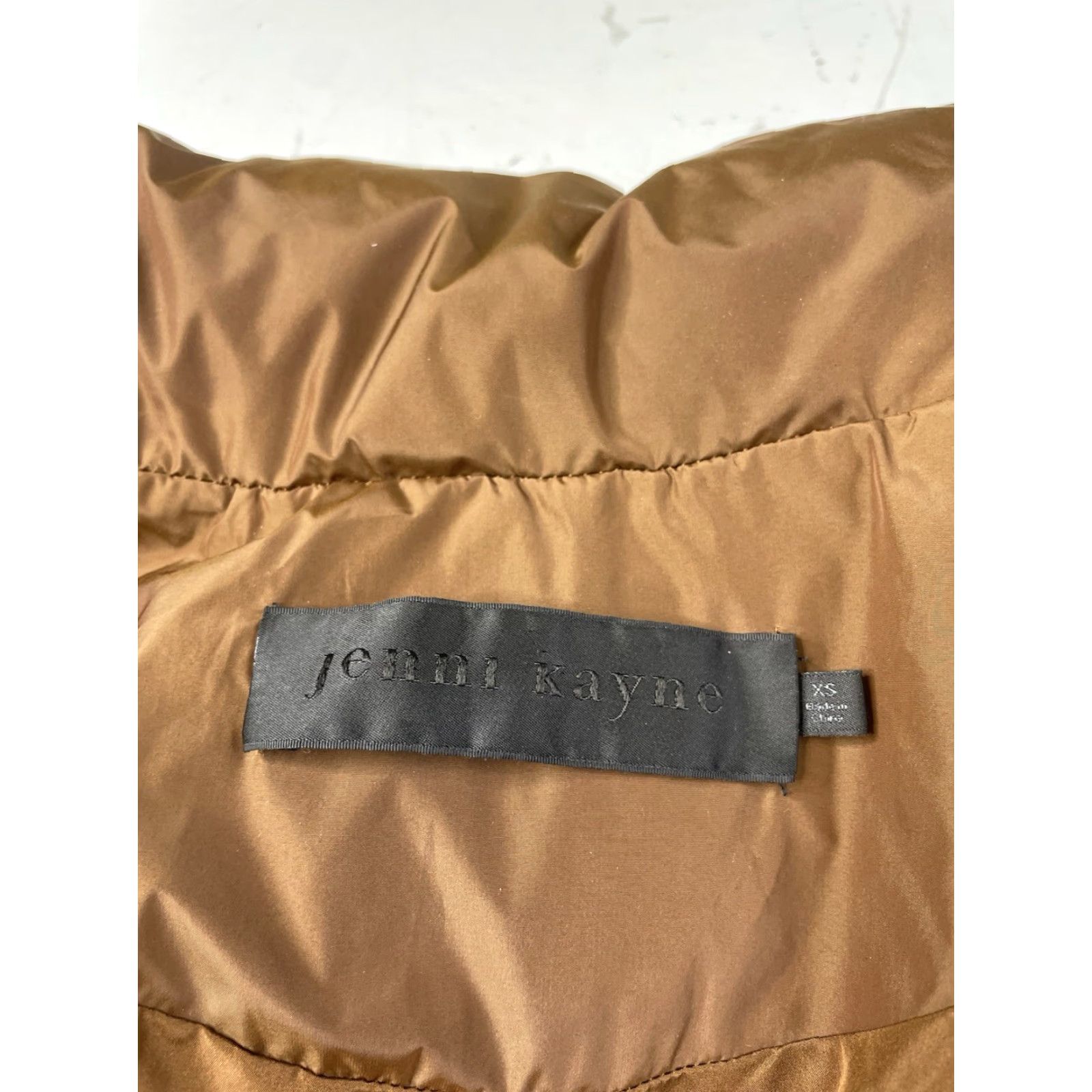 Vintage VINTAGE Jenni Kayne Puffer Jacket Women XS Full Zip Mock Neck Brown Down Polyester Slim? Size XS / US 0-2 / IT 36-38 - 4 Thumbnail