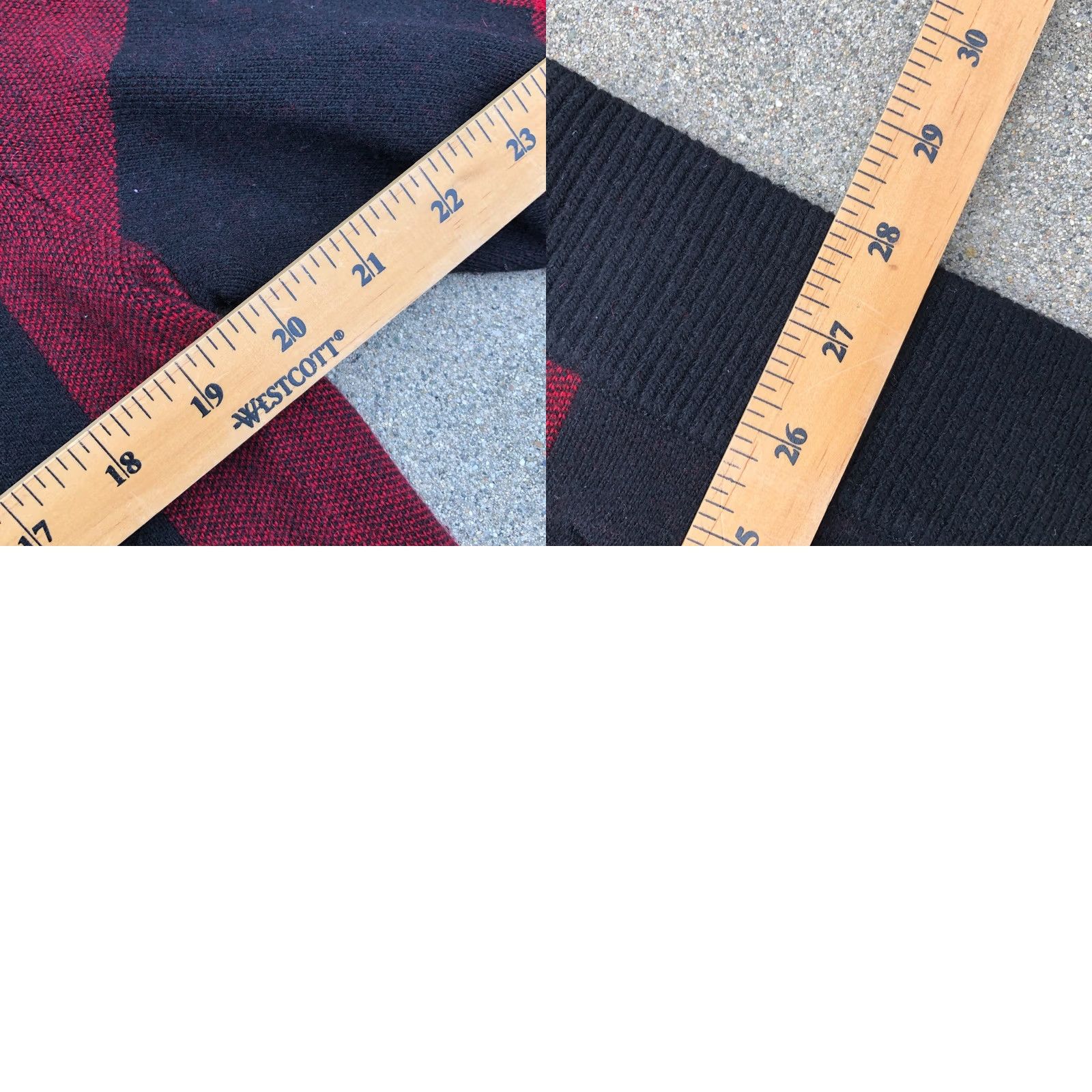 Abercrombie & Fitch ABERCROMBIE & FITCH Lumberjacket Jacket Men MED Red Black Merino Wool Nylon Cardigan Crewneck - Mens Size US M / EU 48-50 / 2 - 8 Thumbnail