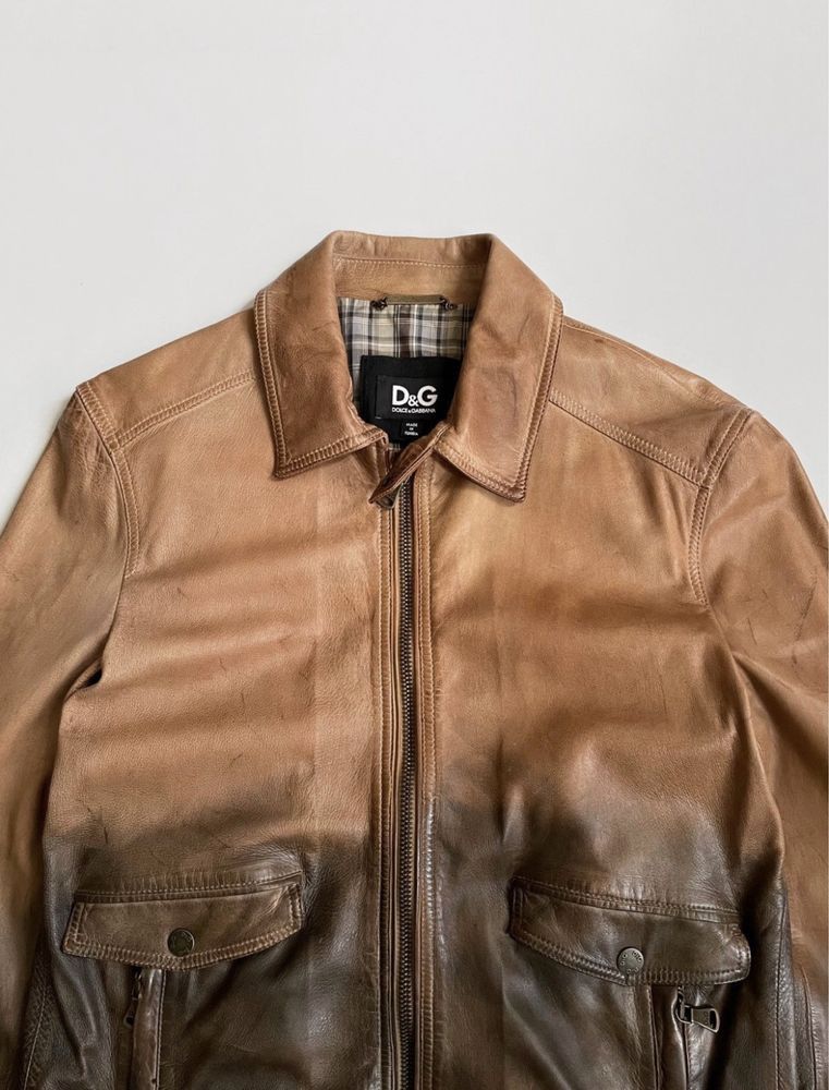 Dolce & Gabbana Dolce Gabbana Gradient Leather Jacket Size US L / EU 52-54 / 3 - 4 Thumbnail