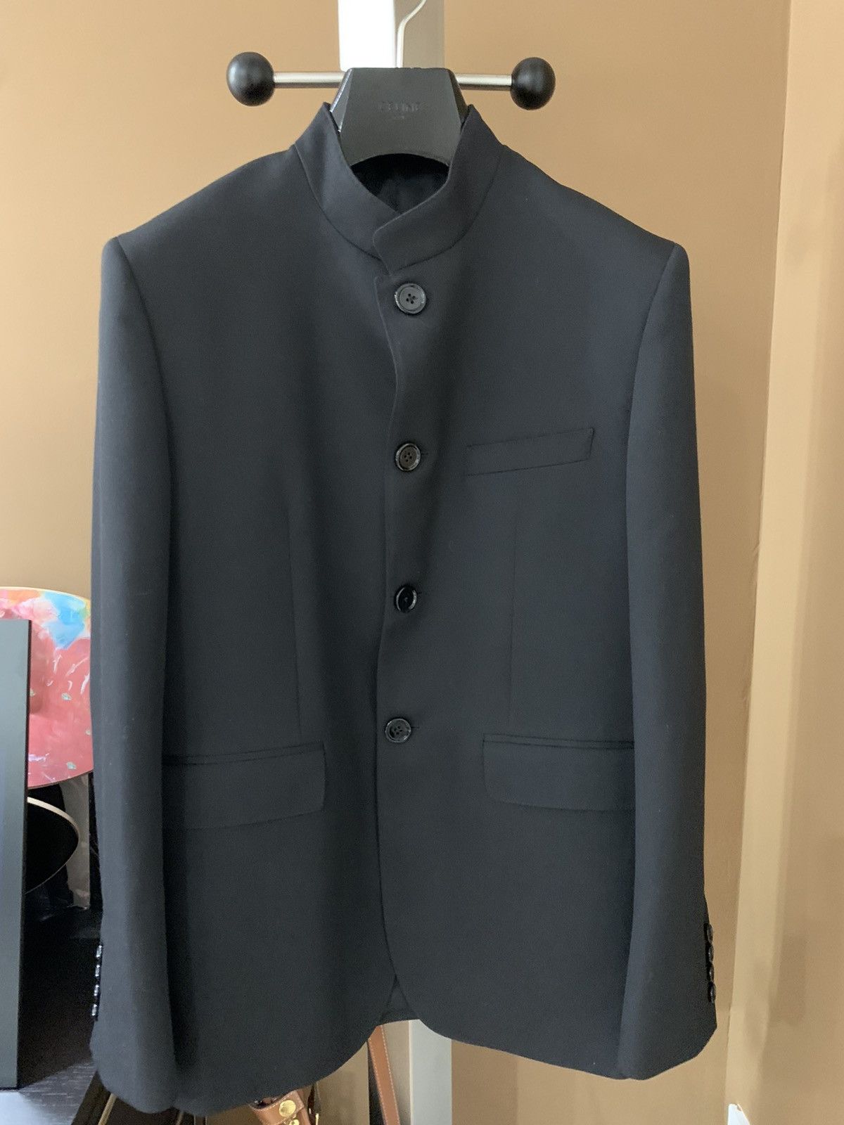 Celine Celine 2024FW Black Wool Diagonal officer jacket Size US S / EU 44-46 / 1 - 1 Thumbnail