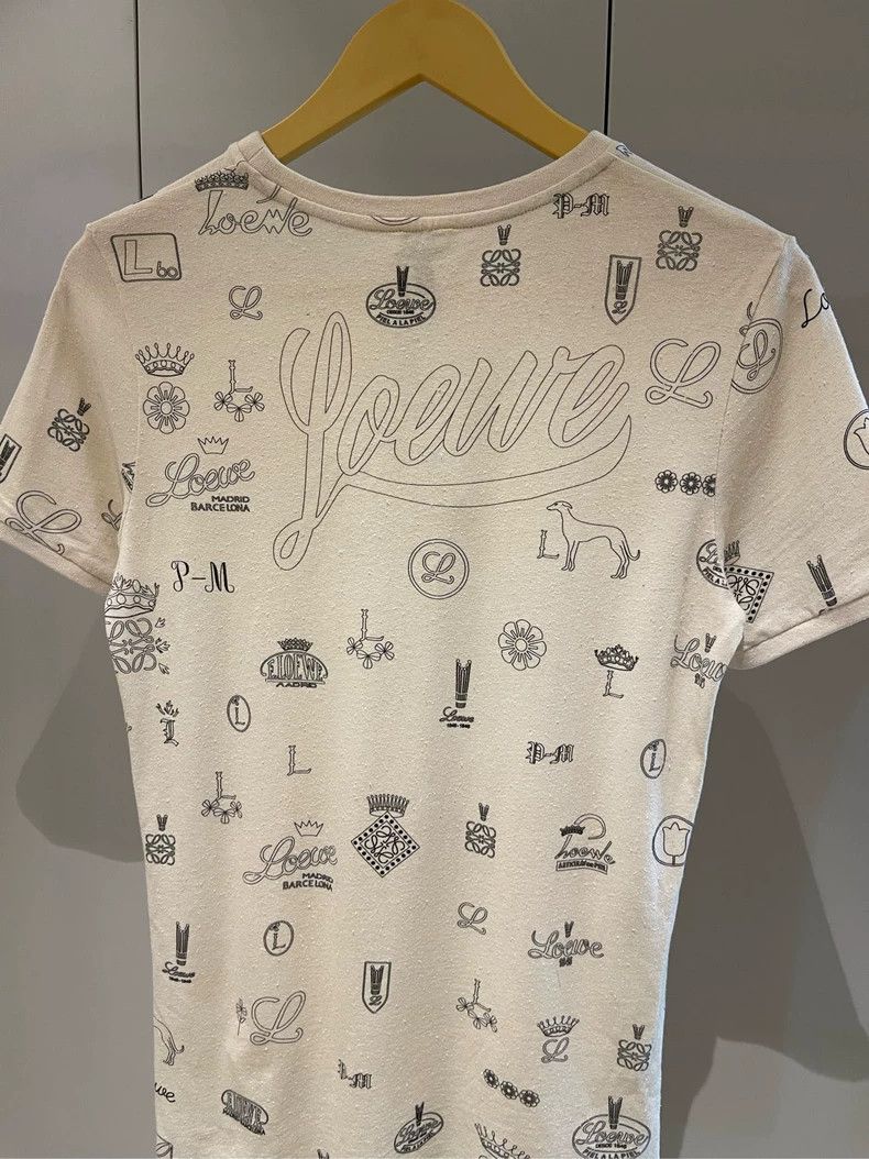 Loewe LOEWE White short sleeve T-shirt with cartoon logo Size M / US 6-8 / IT 42-44 - 5 Thumbnail