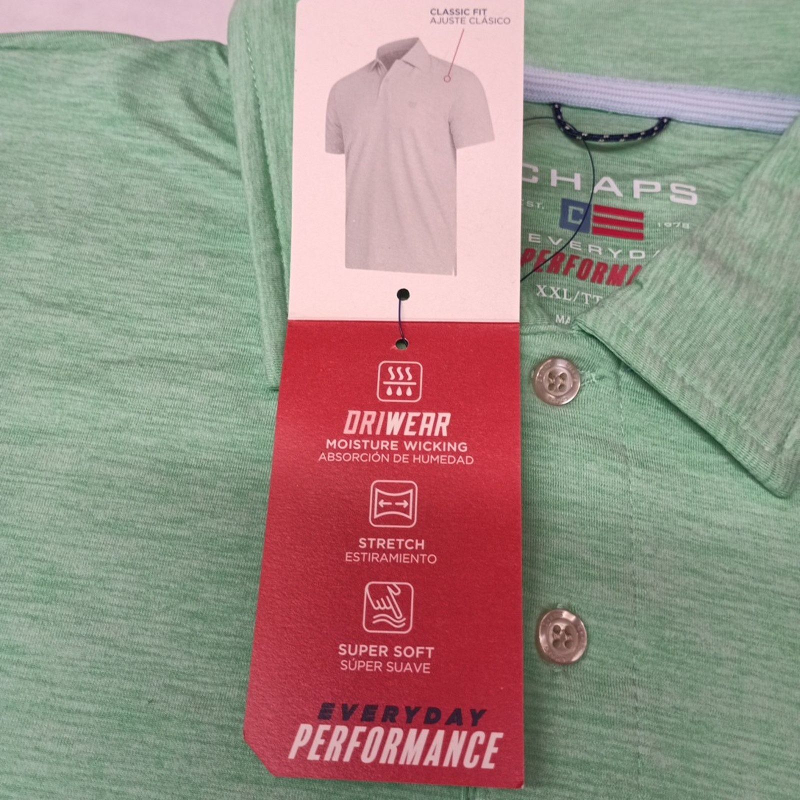 Chaps Chaps Performance Polo Shirt Men's Size 2XL Jade Size US XXL / EU 58 / 5 - 3 Thumbnail