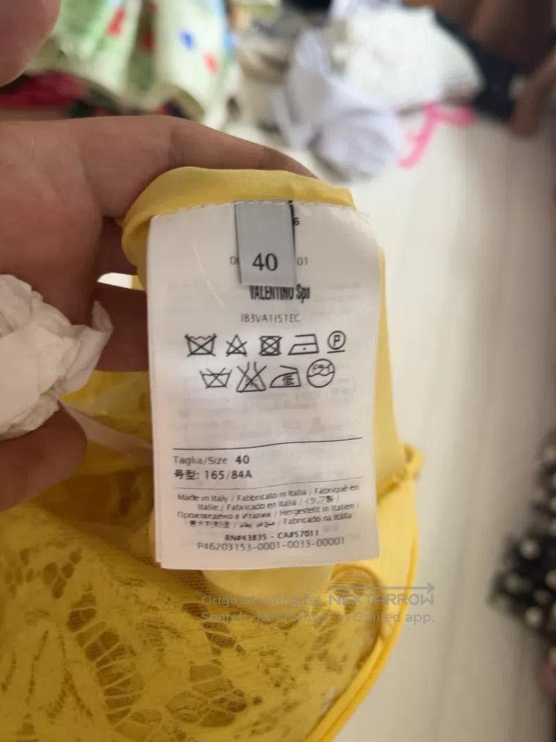 Valentino Valentino Yellow lace dress Size S / US 4 / IT 40 - 4 Thumbnail