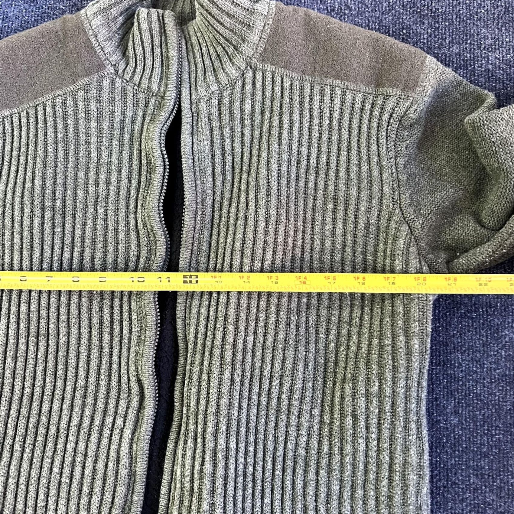 Weatherproof Weatherproof Vintage Sweater Mens L Green Full Zip Mock Neck Sherpa Lined Size US L / EU 52-54 / 3 - 7 Thumbnail