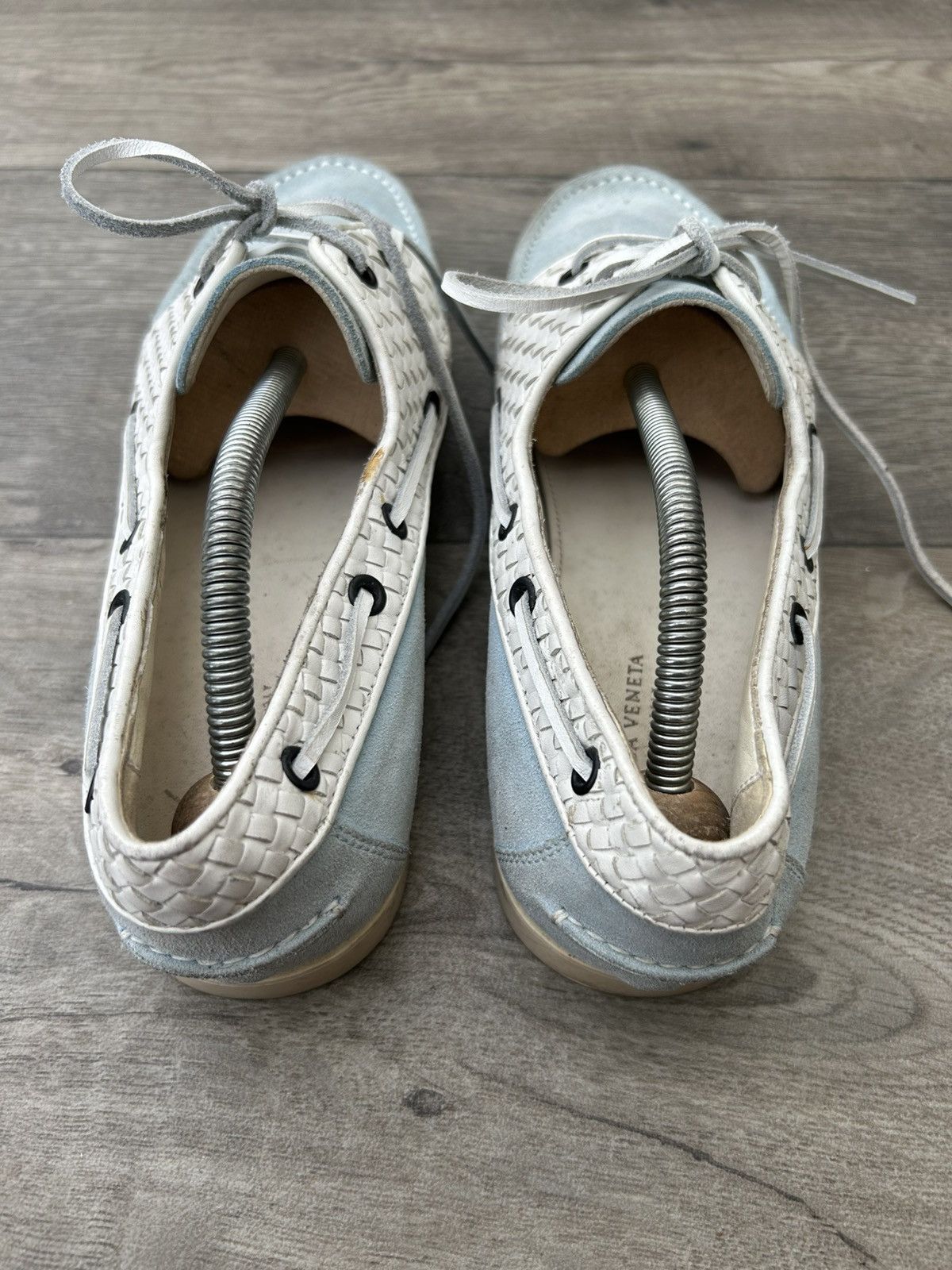 Bottega Veneta Bottega Veneta Intrecciato Trimmed Boat Shoes. Size US 8 / EU 41 - 5 Thumbnail