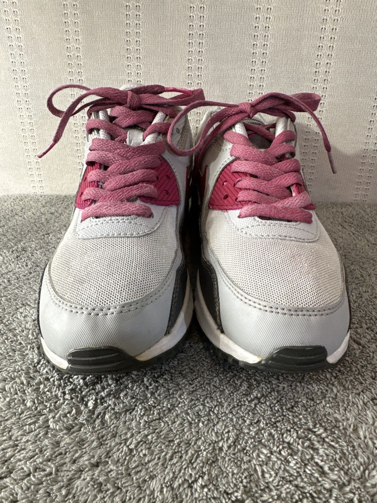 Nike Nike Air Max 90 Essential Running Shoes White Gray Sneakers Size US 8 / IT 38 - 3 Thumbnail