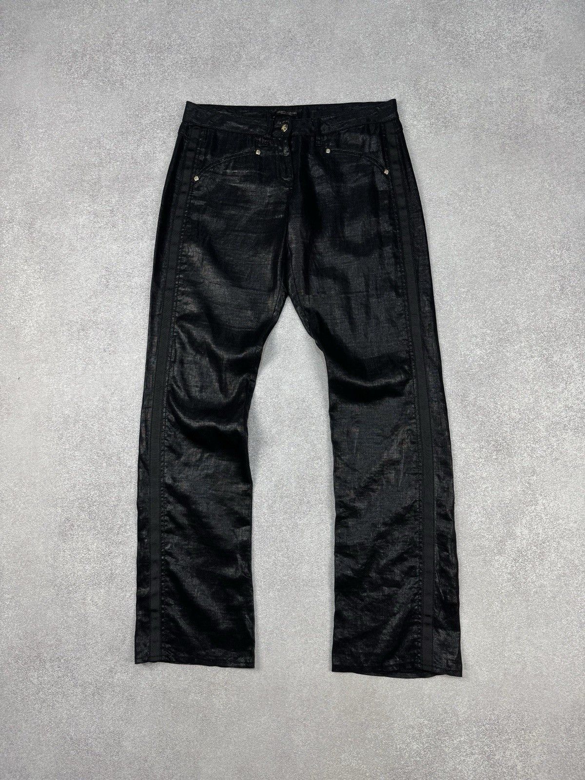 Women’s Vintage Roberto Cavalli Linen Glossy Dress Pants