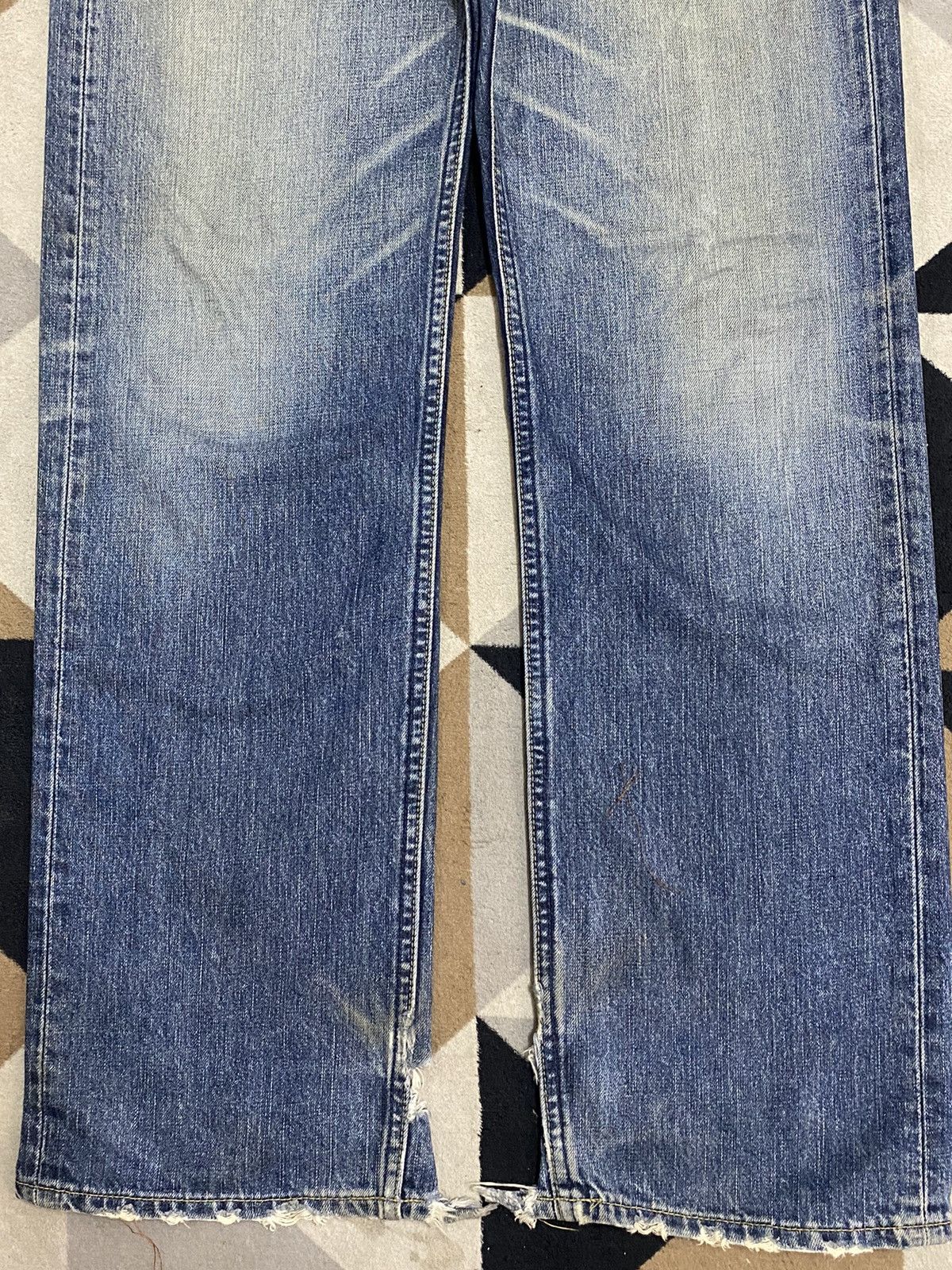 Levi's Vintage Clothing Vintage Levis 503 Blue Wash Trash Distressed Jeans Size US 30 / EU 46 - 7 Thumbnail