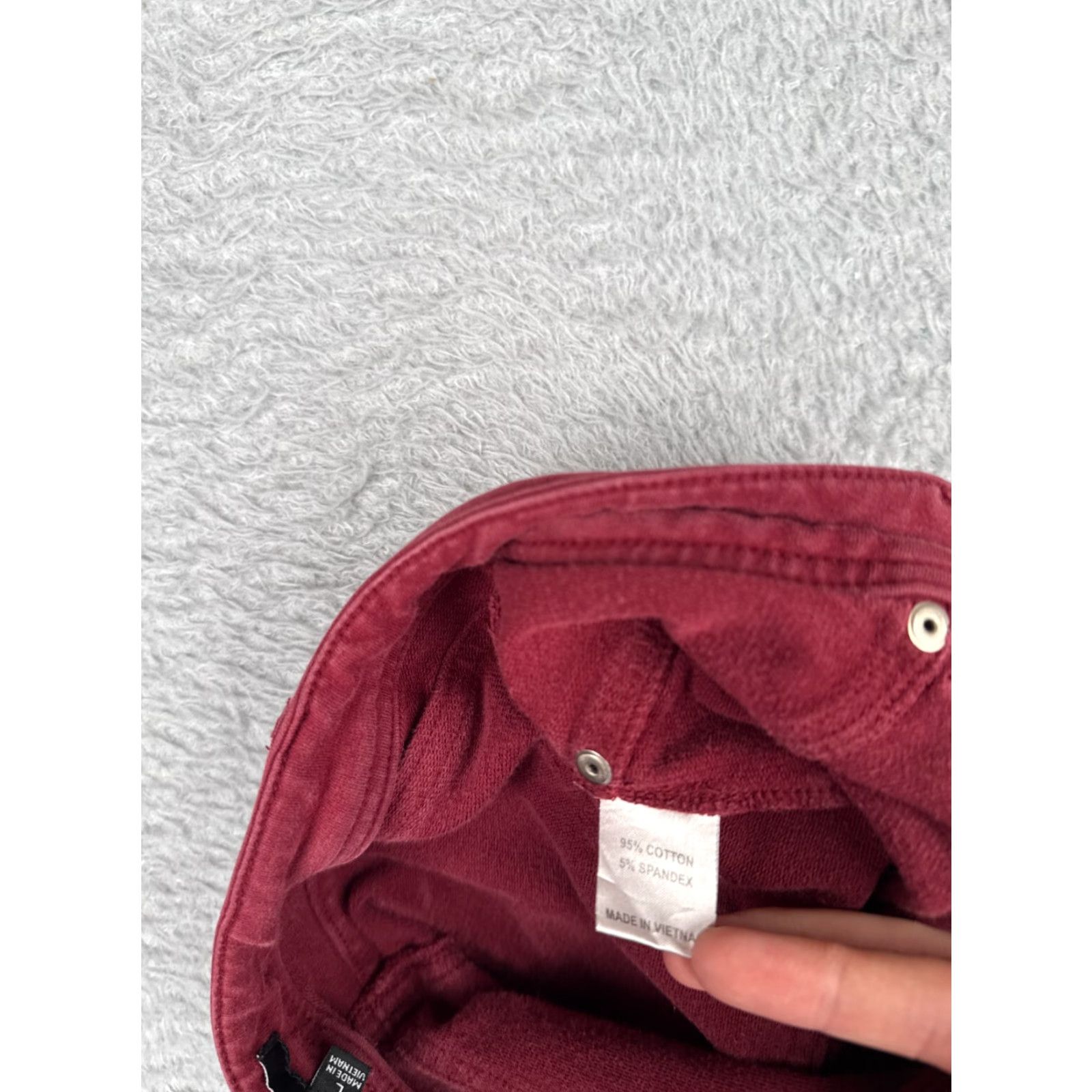 Vintage Labijou Women's Slim Fit Skinny Jeans Red Cotton Blend Stretch 26x30 Mid Rise Modern Design Size 36" / US 14 / IT 50 - 7 Thumbnail