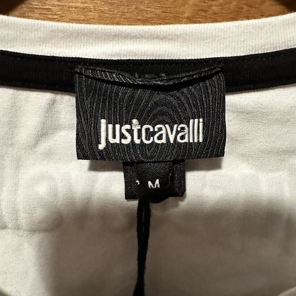 Just Cavalli Just Cavalli Men's White Logo Graphic Print Crewneck T Shirt Size US M / EU 48-50 / 2 - 6 Thumbnail