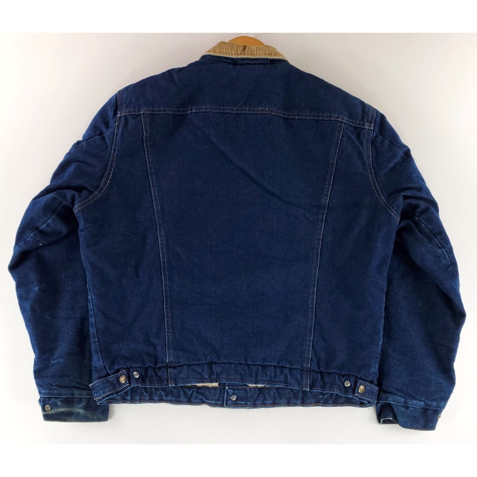 Vintage Saddle King Western Sherpa Lined Denim Trucker Jacket Corduroy Collar Mens L Jacket Size US L / EU 52-54 / 3 - 4 Thumbnail