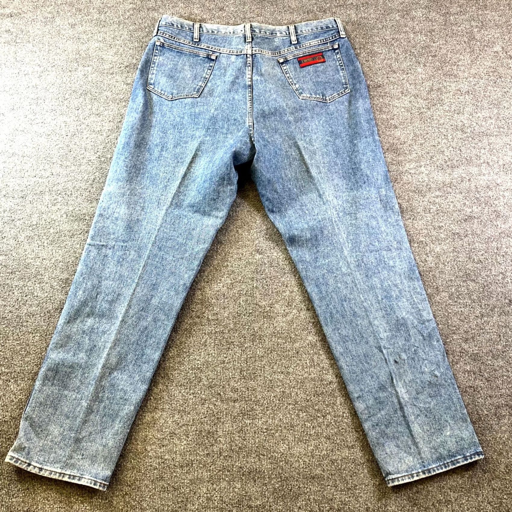 Wrangler VINTAGE Wrangler Jeans Mens 42x34 Blue Denim High Rise Regular Fit Tapered Leg Wrangler 20X Jeans Mens Blue 42x34 Regular Fit Jeans Size US 42 / EU 58 - 2 Thumbnail