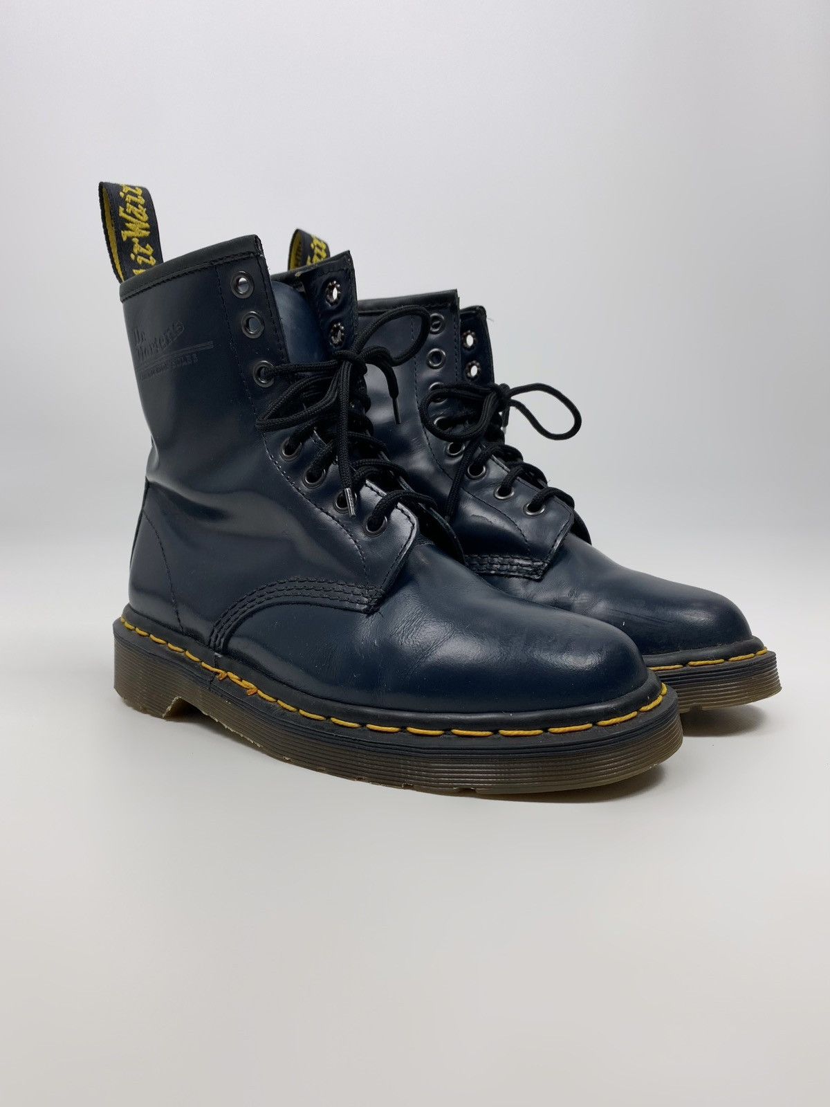 Martens 1460 Eye Navy Smooth Leather Ankle Boots