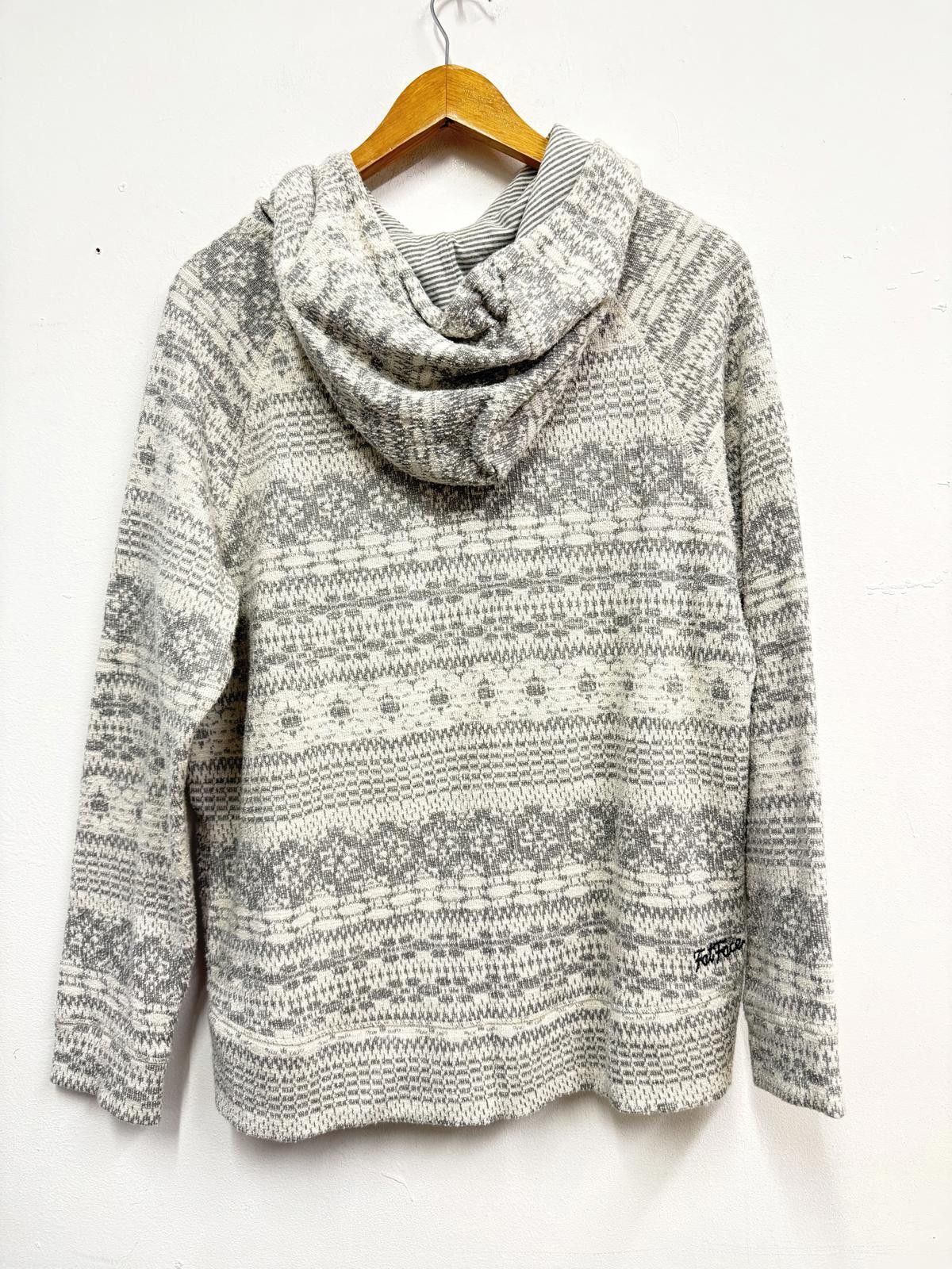 FatFace Fat Face Grey Patterned Hooded Jumper Size M Size US M / EU 48-50 / 2 - 4 Thumbnail
