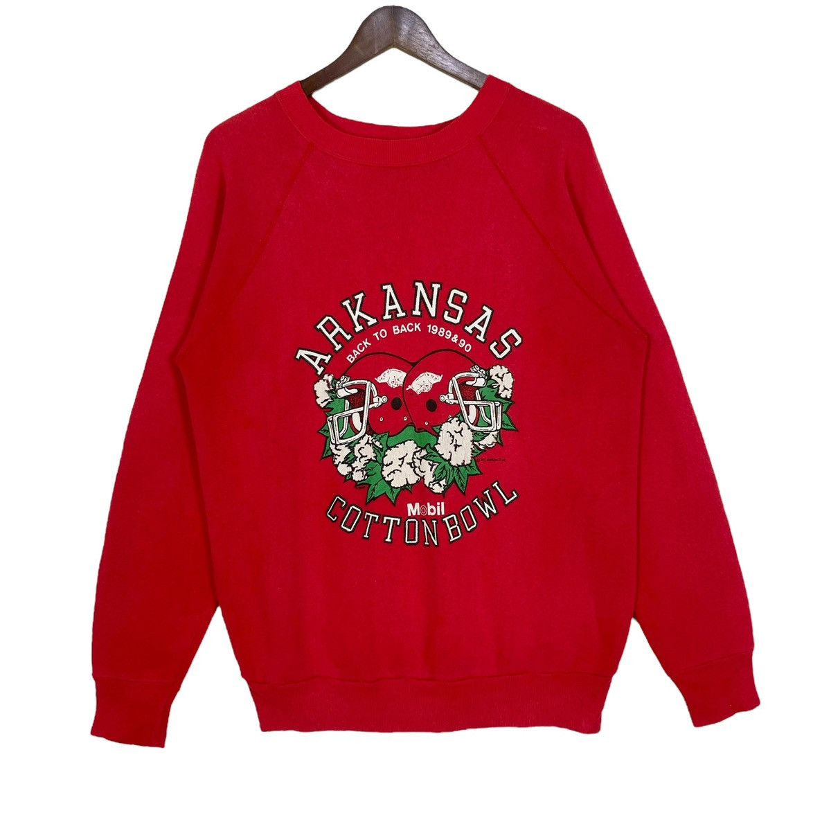 NFL Vintage 80s Arkansas Cotton Bowl Big Logo College Football Size US M / EU 48-50 / 2 - 1 Thumbnail