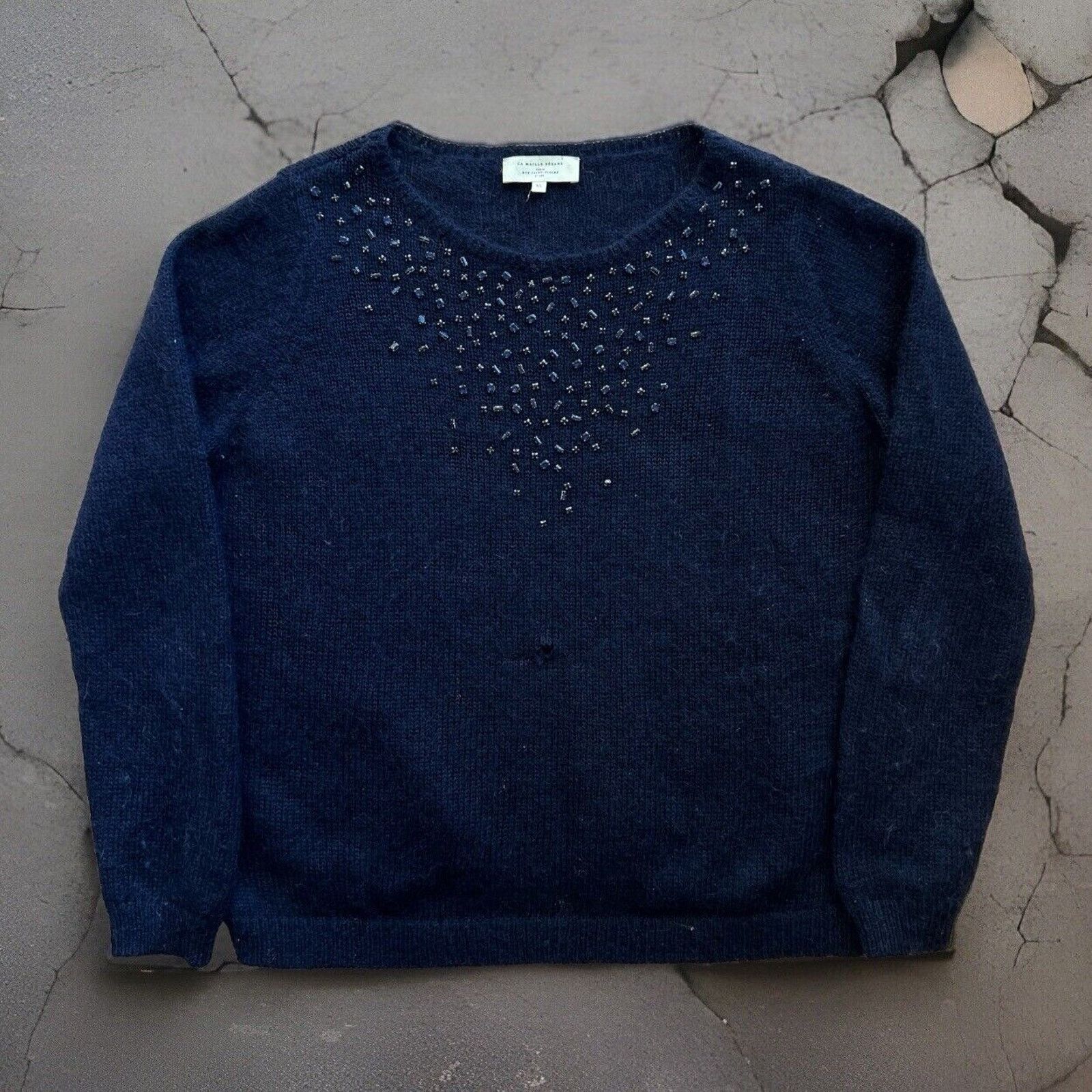 Sezane La Maille Sezane Sweater Women's XL Blue Mohair Wool Size XL / US 12-14 / IT 48-50 - 1 Thumbnail