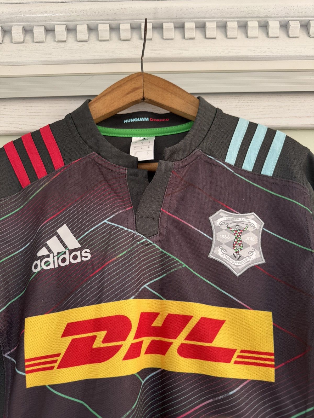 Adidas Harlequins 2016-2017 Rugby Shirt 150th Unniversary Jersey Size US M / EU 48-50 / 2 - 5 Thumbnail