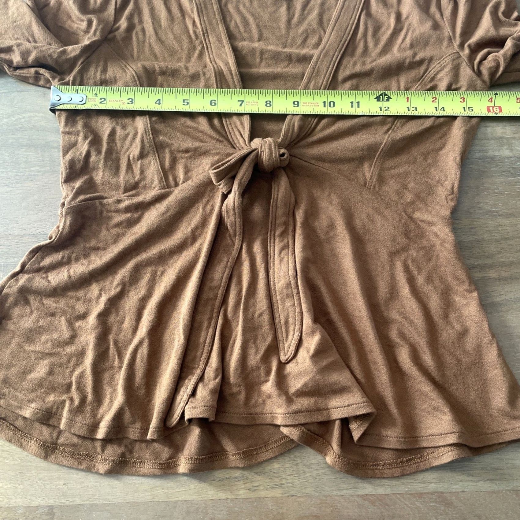 Free People Free People Blouse Shirt Women’s Small Rust Brown V-Neck Long Sleeve Pullover Slub Rayon Spandex Bohemian Casual Party/Cocktail 90s Style Womens Size S / US 4 / IT 40 - 5 Thumbnail