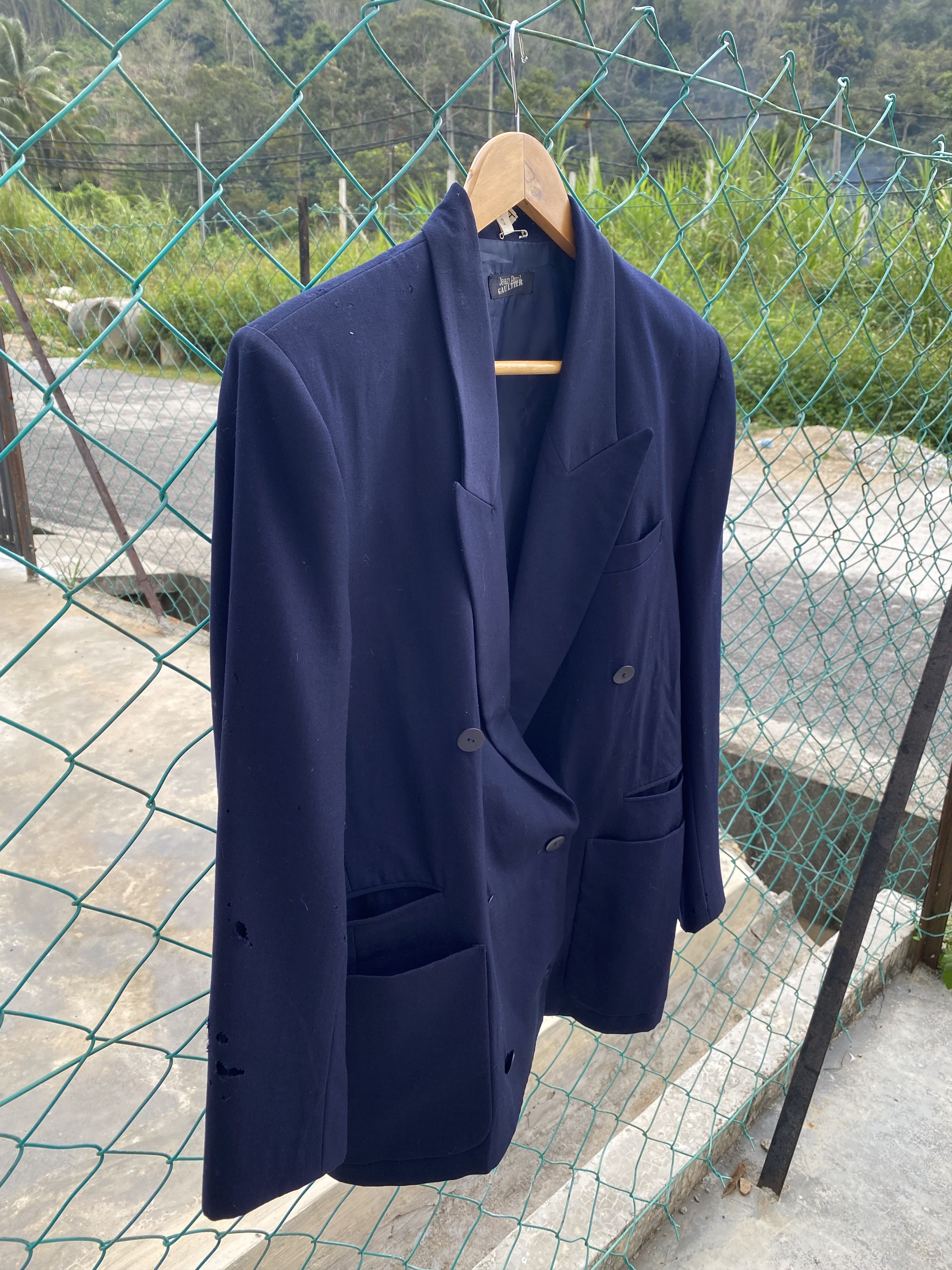 Jean Paul Gaultier Distressed Jean Paul Gaultier Onward wool mohair blazer Size M / US 6-8 / IT 42-44 - 3 Thumbnail