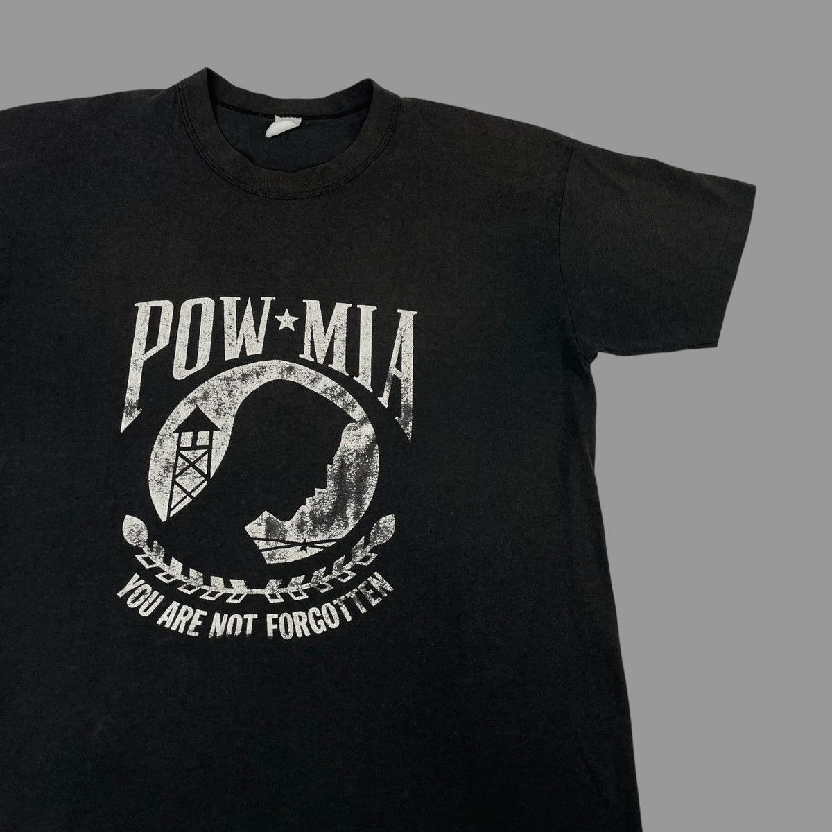 Vintage Vintage 90s faded pow mia shirt Size US XL / EU 56 / 4 - 3 Thumbnail