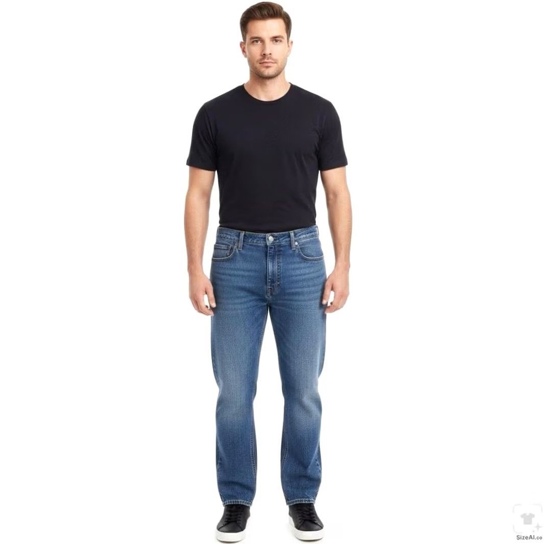 Levi's Levi's 541 Jeans Mens 38x30 Blue Medium Wash Tapered Athletic Zip Fly Denim 5-Pocket Logo Size US 38 / EU 54 - 4 Thumbnail