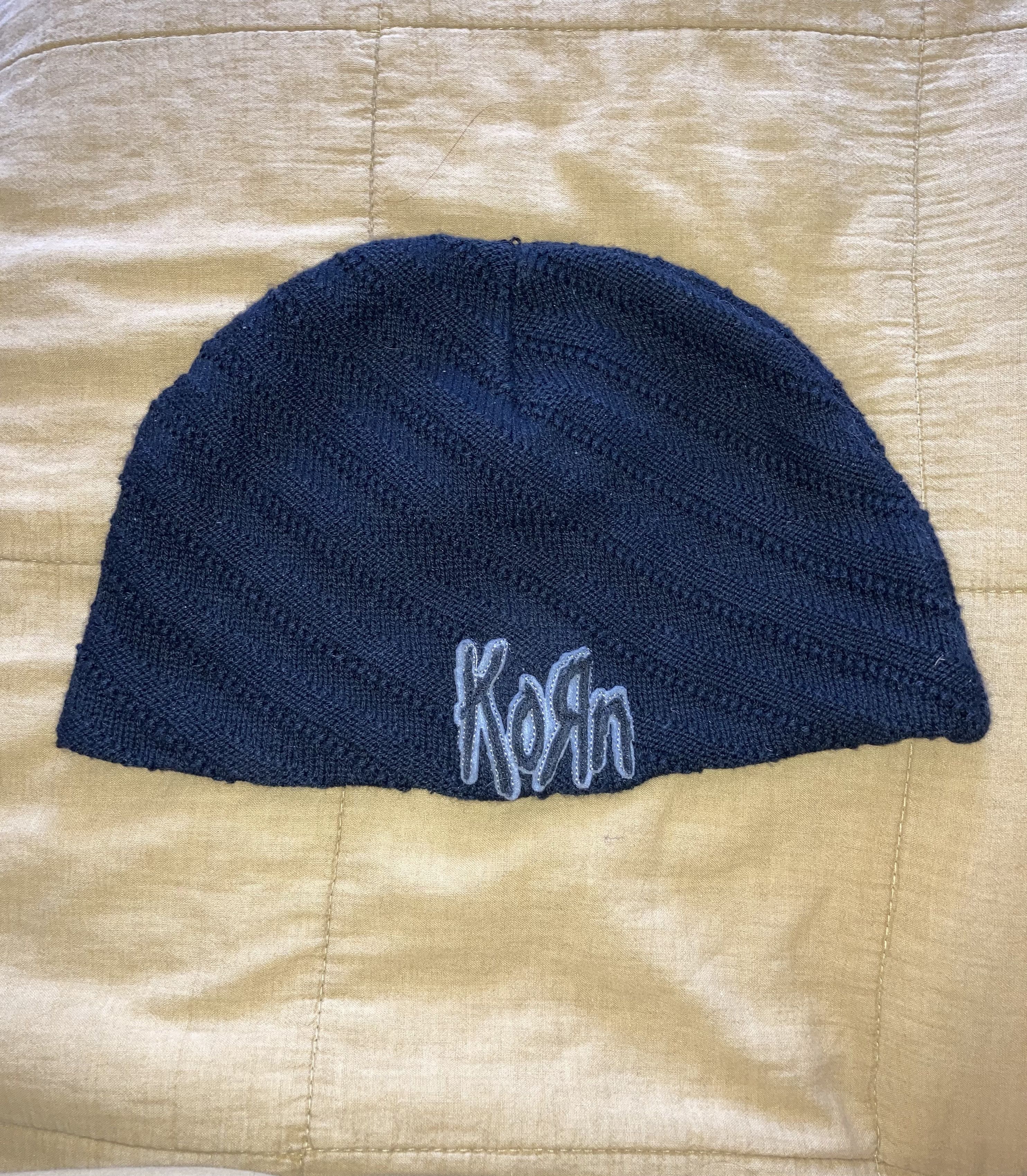 Band Tees Rare KORN black textured beanie hat Size ONE SIZE - 1 Thumbnail