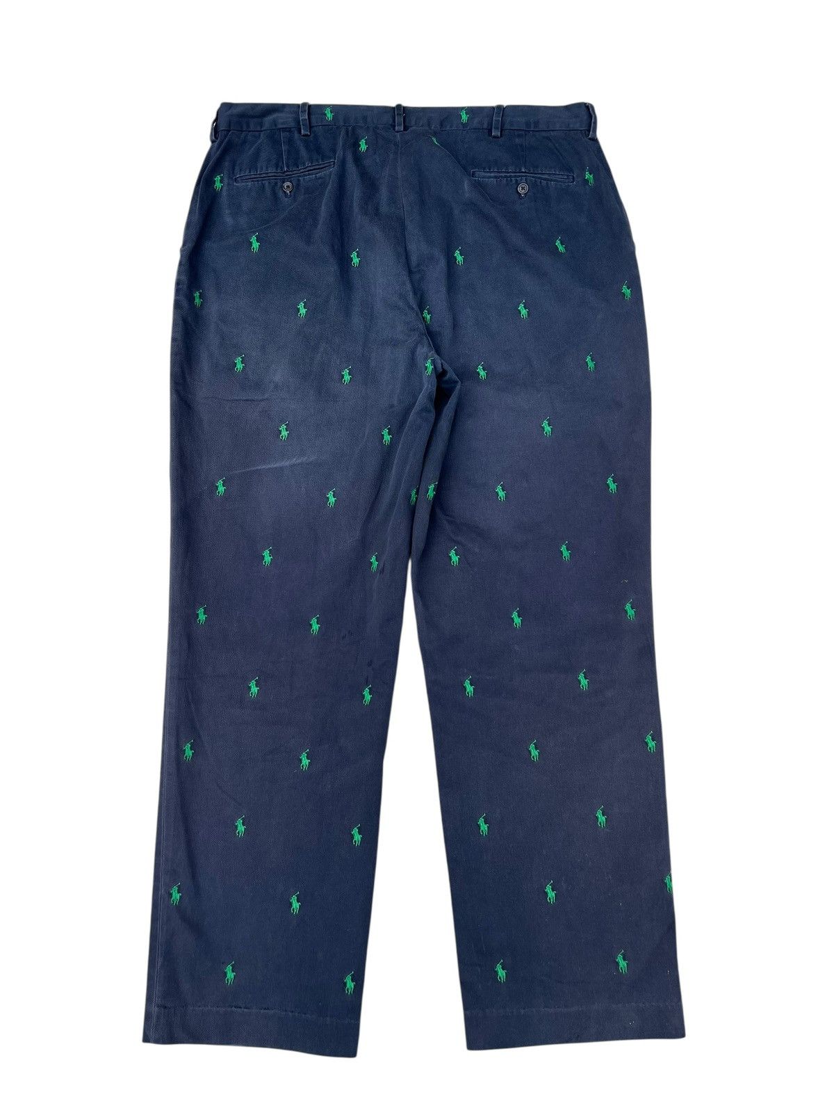 Polo Ralph Lauren Vintage 90s Polo Ralph Lauren Small Pony Faded Navy Trouser Size US 38 / EU 54 - 13 Thumbnail