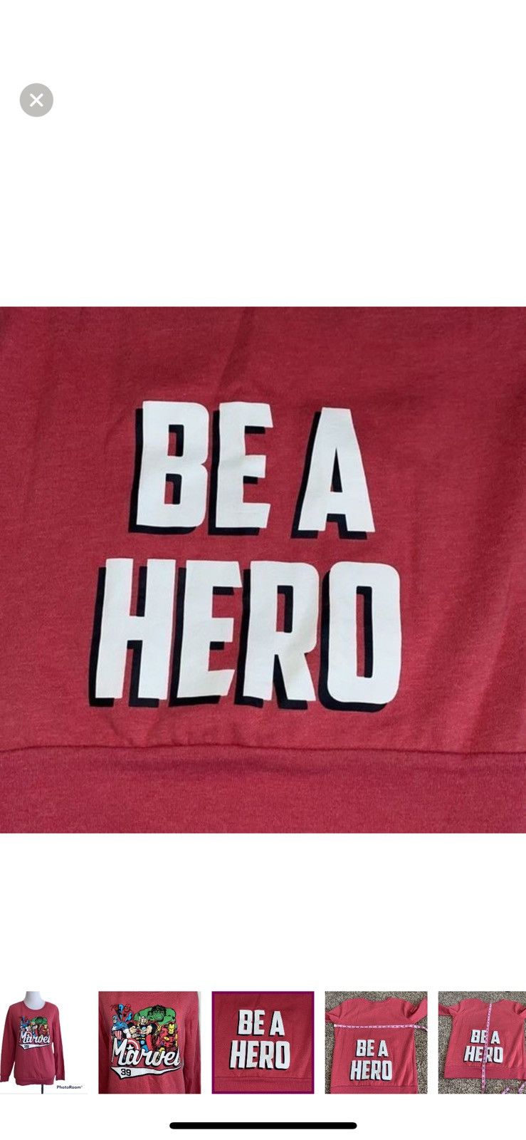 Marvel Comics Marvel small be a hero crewneck sweatshirt Size S / US 4 / IT 40 - 2 Thumbnail