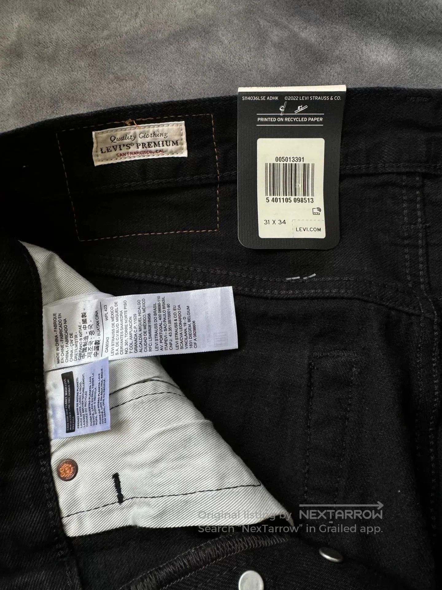 Levi's Levi's 2023 501 Straight Jeans. Size US 34 / EU 50 - 3 Thumbnail