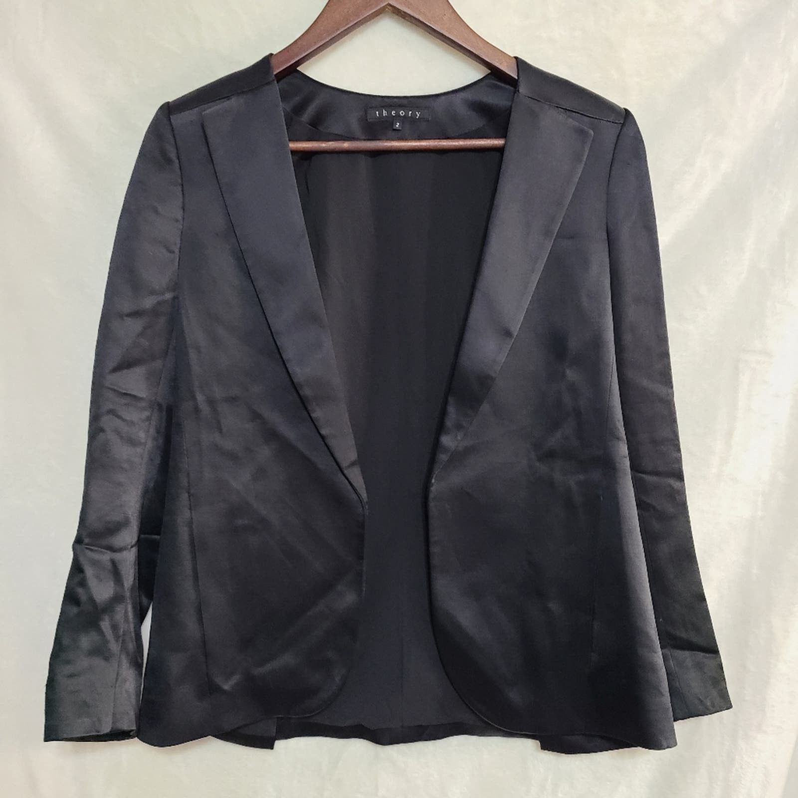 image of Theory Women's Black Blazer Size 2