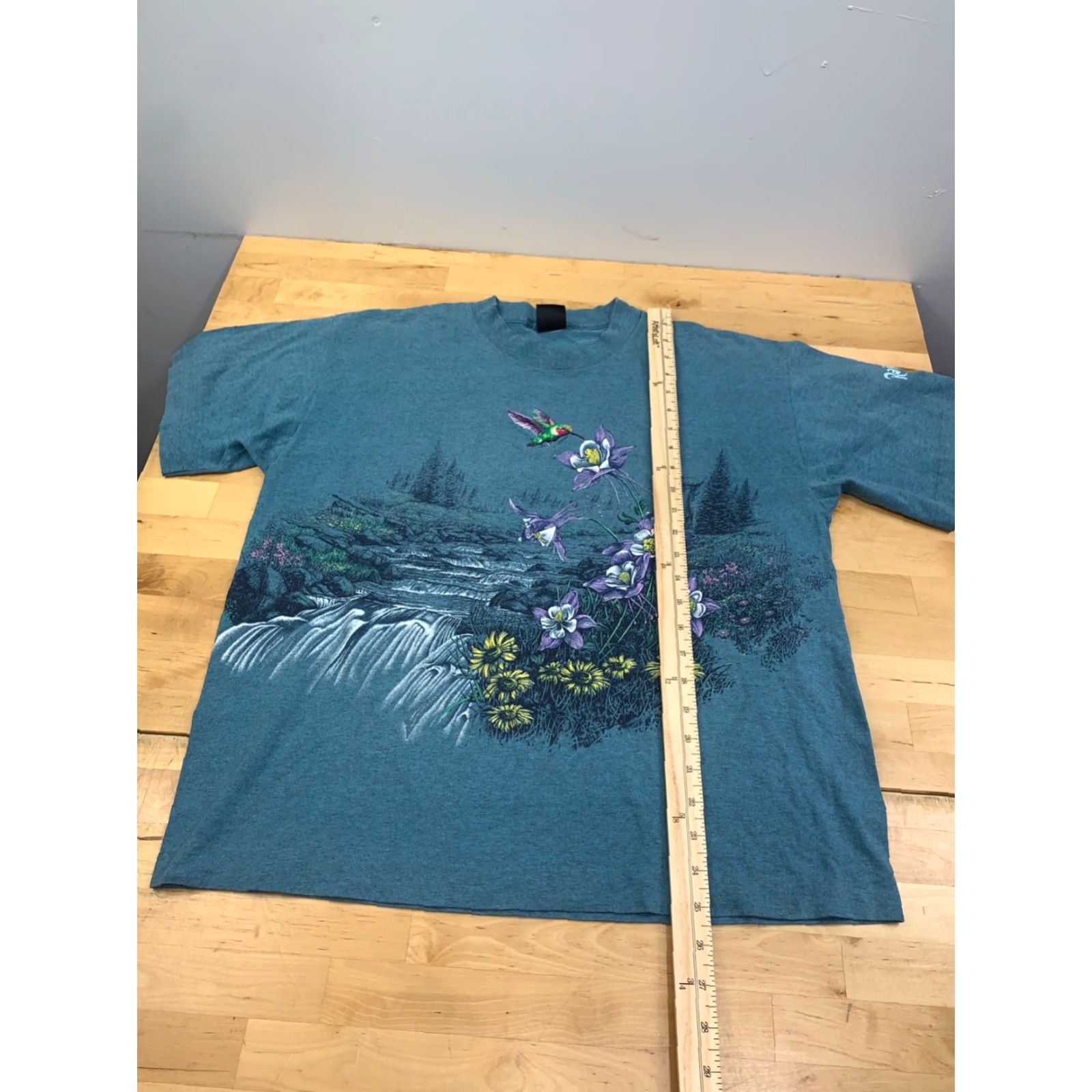 Vintage VINTAGE Signal Sport T-Shirt Men M Green Nature Forest Hummingbird 11013 Size US M / EU 48-50 / 2 - 7 Thumbnail