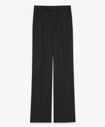 oc11z1125 Flared Pants in Satin in Black