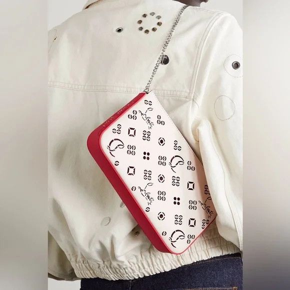 Christian Louboutin o1s1wg111124 Size: OS/ Loubila Pouch in White Size ONE SIZE - 2 Thumbnail