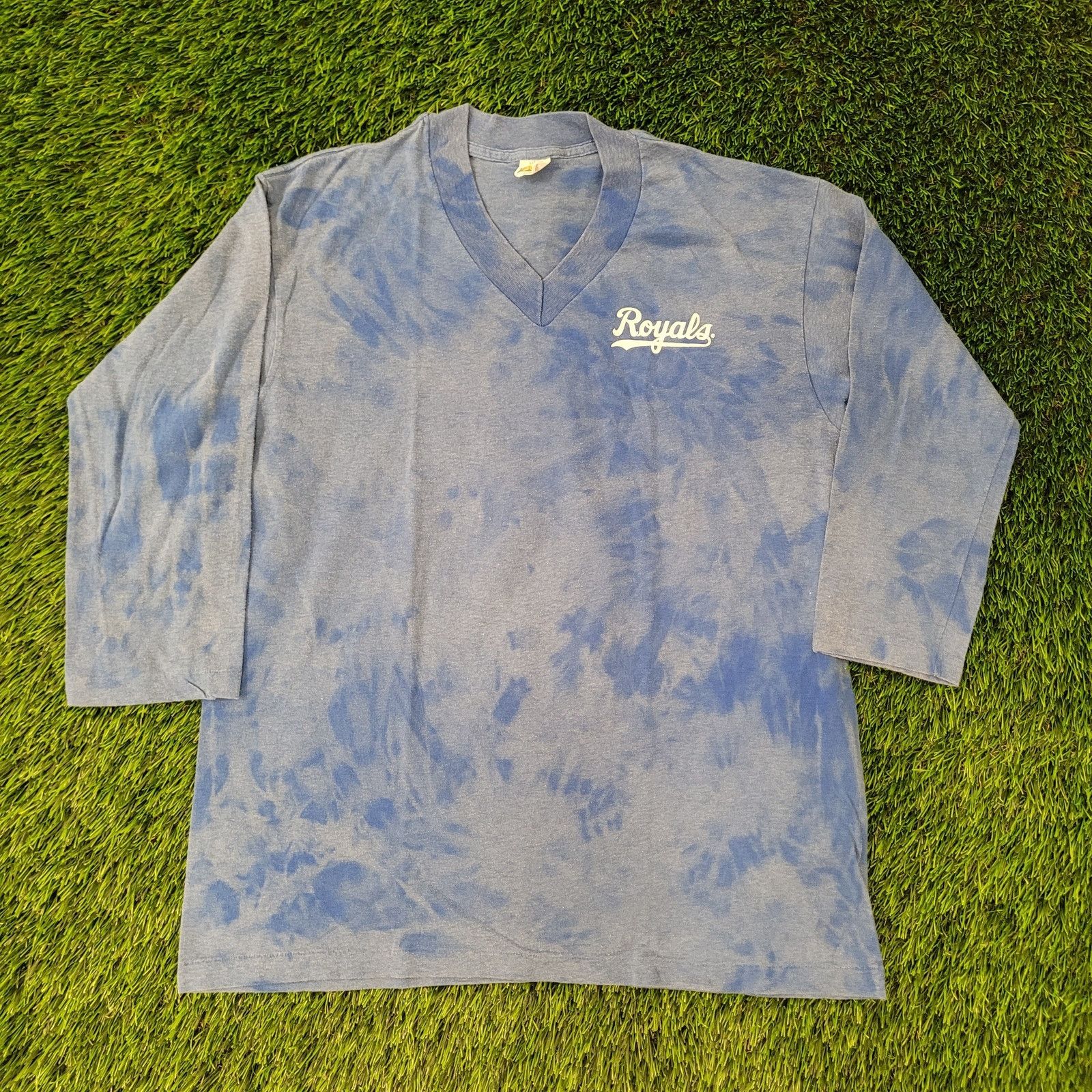 Other Vintage 80s Royals Bleached Shirt Women Large 20x25 Blue USA Size L / US 10 / IT 46 - 1 Thumbnail