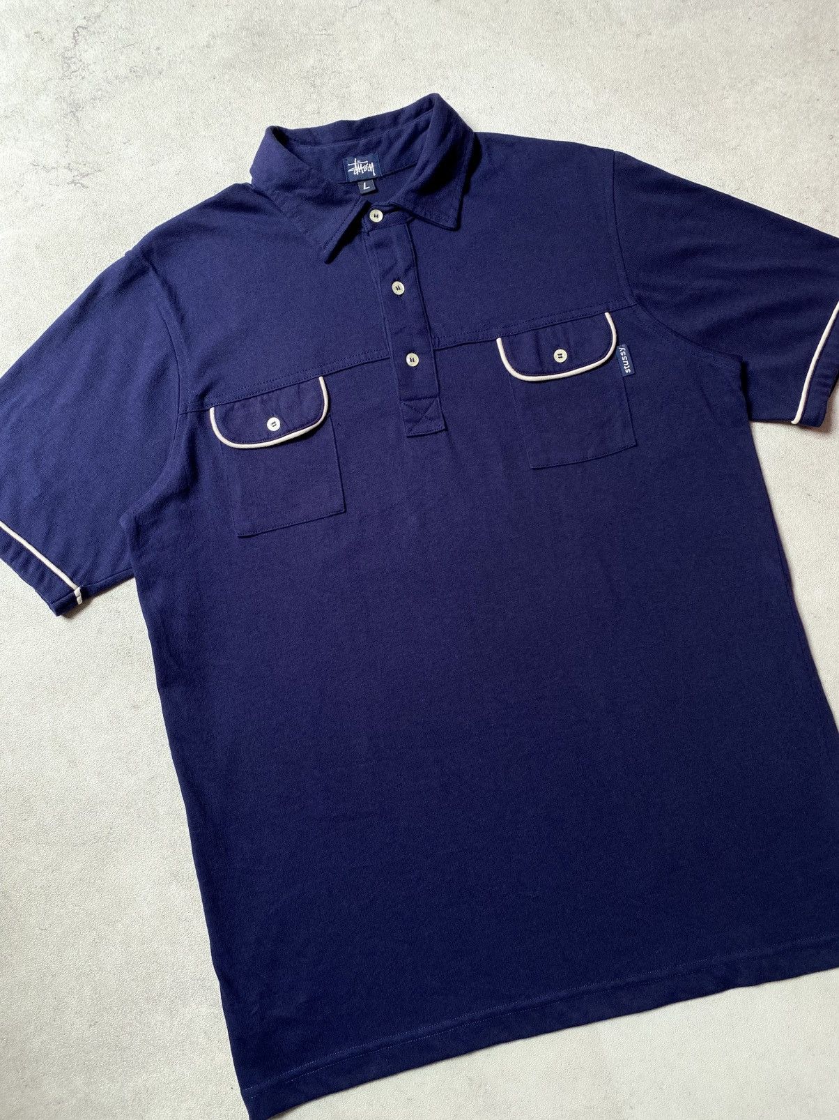 Stussy VTG 90s STUSSY POLO SHIRT Size US L / EU 52-54 / 3 - 2 Thumbnail