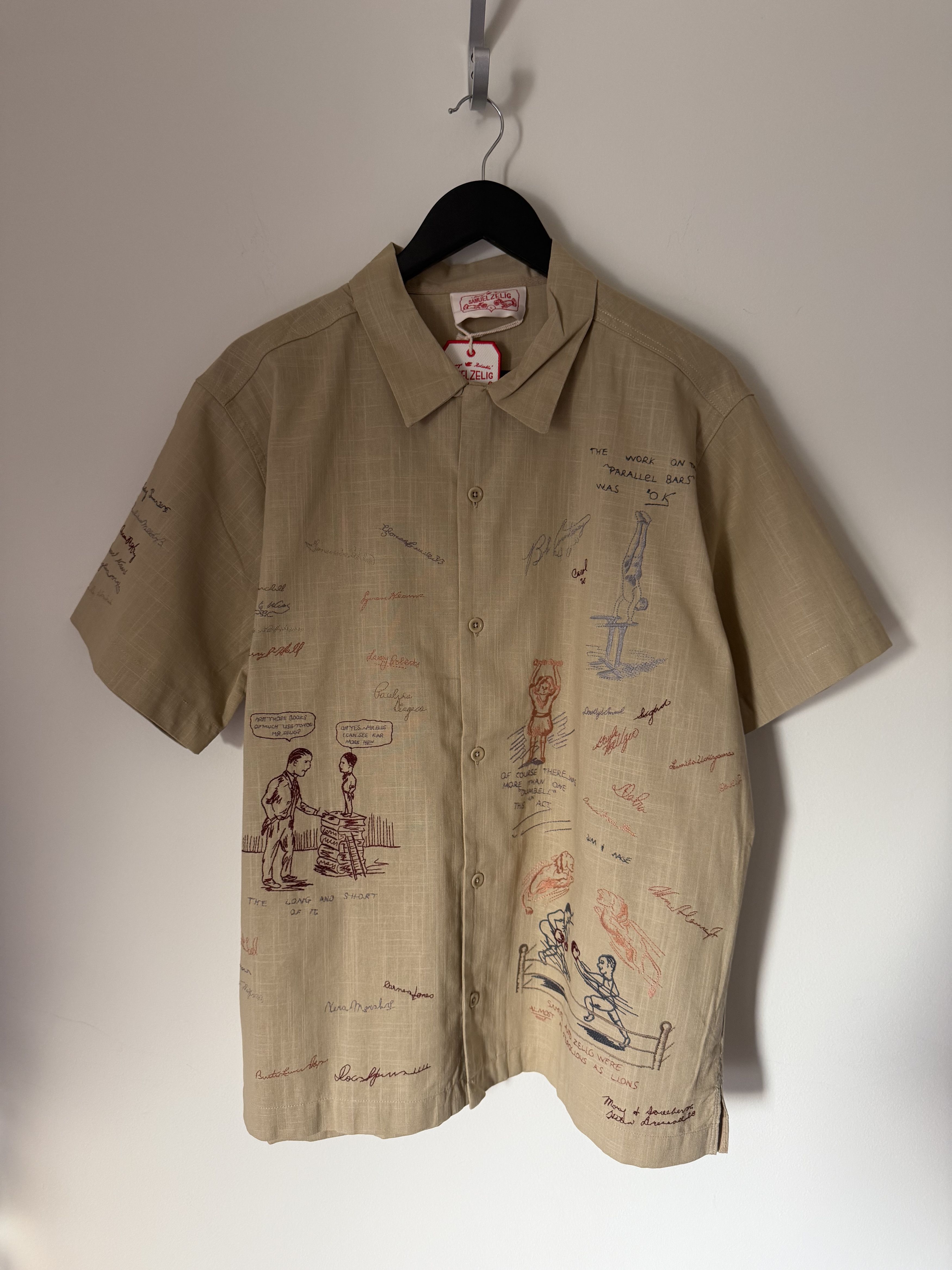 Samuel Zelig Samuel Zelig Yearbook Button Up Camp Shirt in Beige Size US L / EU 52-54 / 3 - 1 Thumbnail