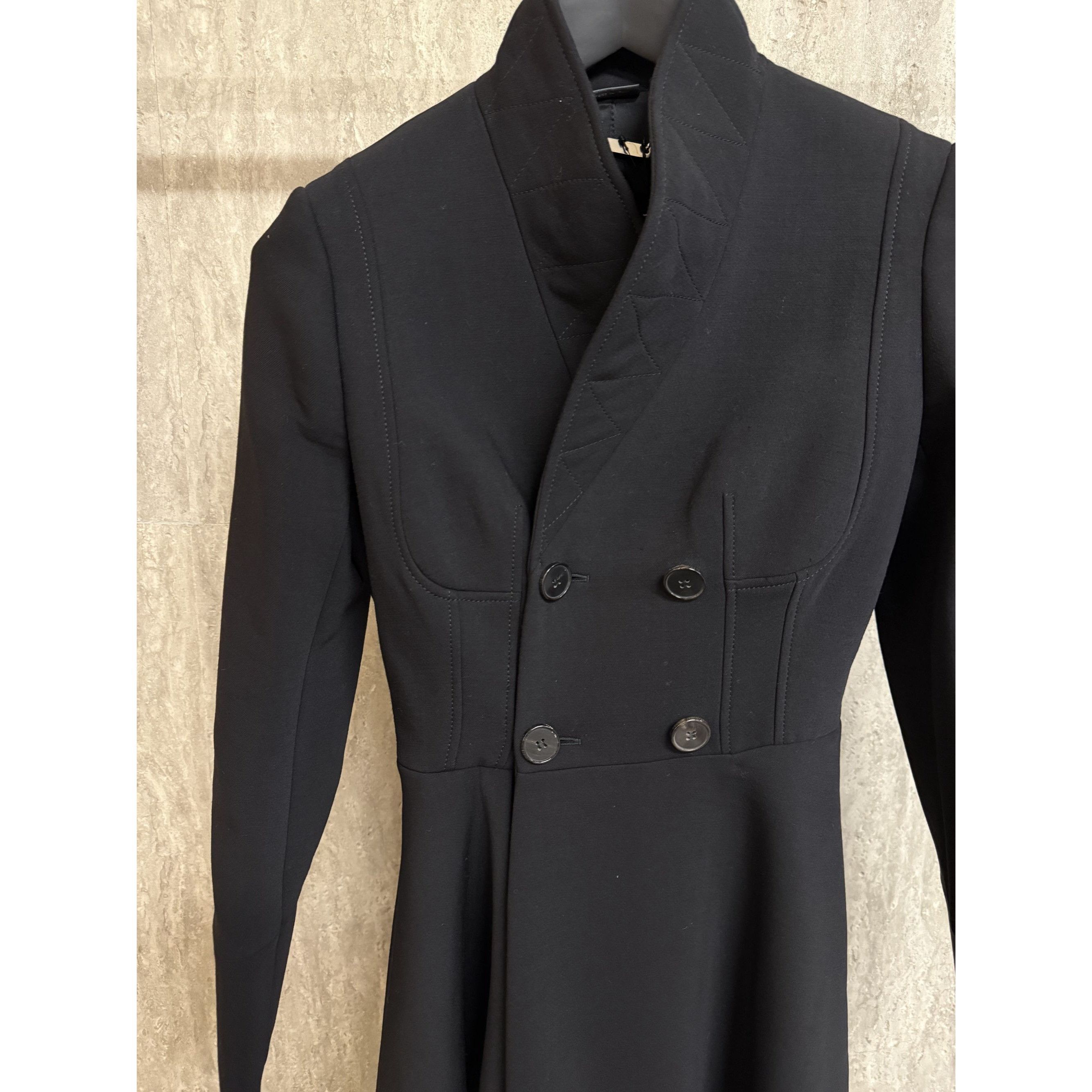 Alexander McQueen Alexander McQueen Double-Breasted Asymmetrical Black Coat Size S / US 4 / IT 40 - 5 Thumbnail