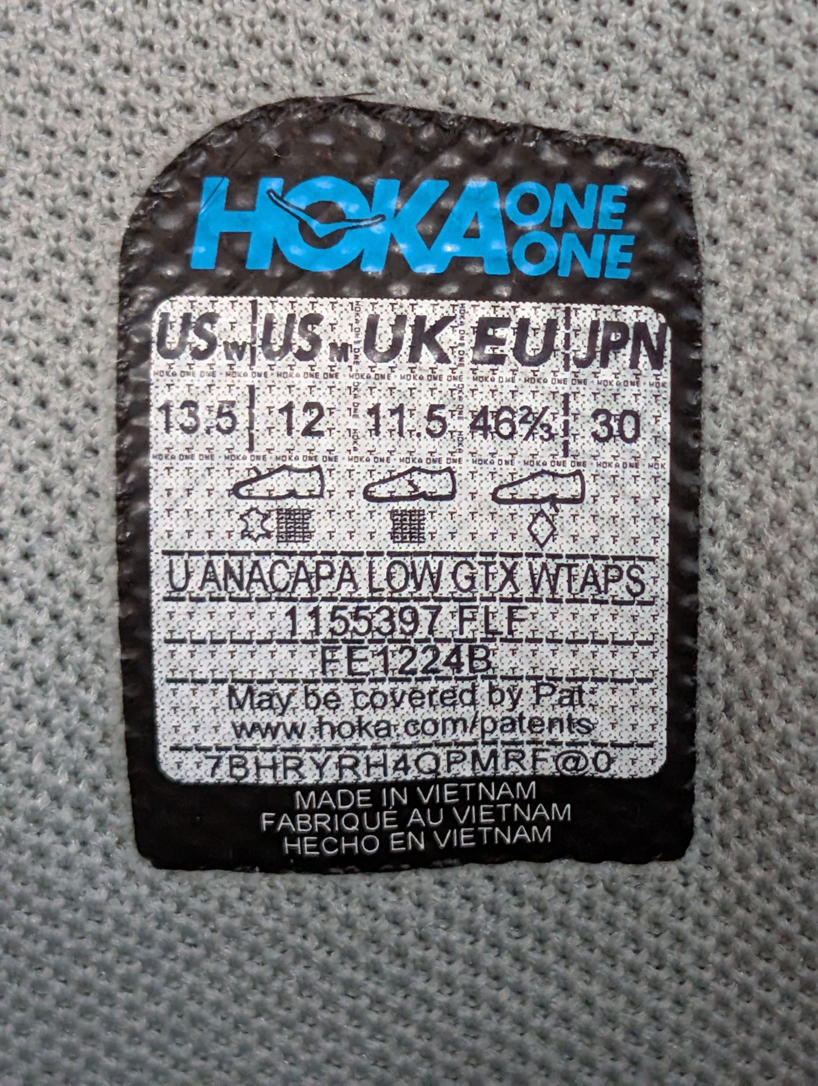 Hoka × Wtaps HOKA x WTAPS Anacapa Low GTX US12 Like New Size US 12 / EU 45 - 18 Thumbnail