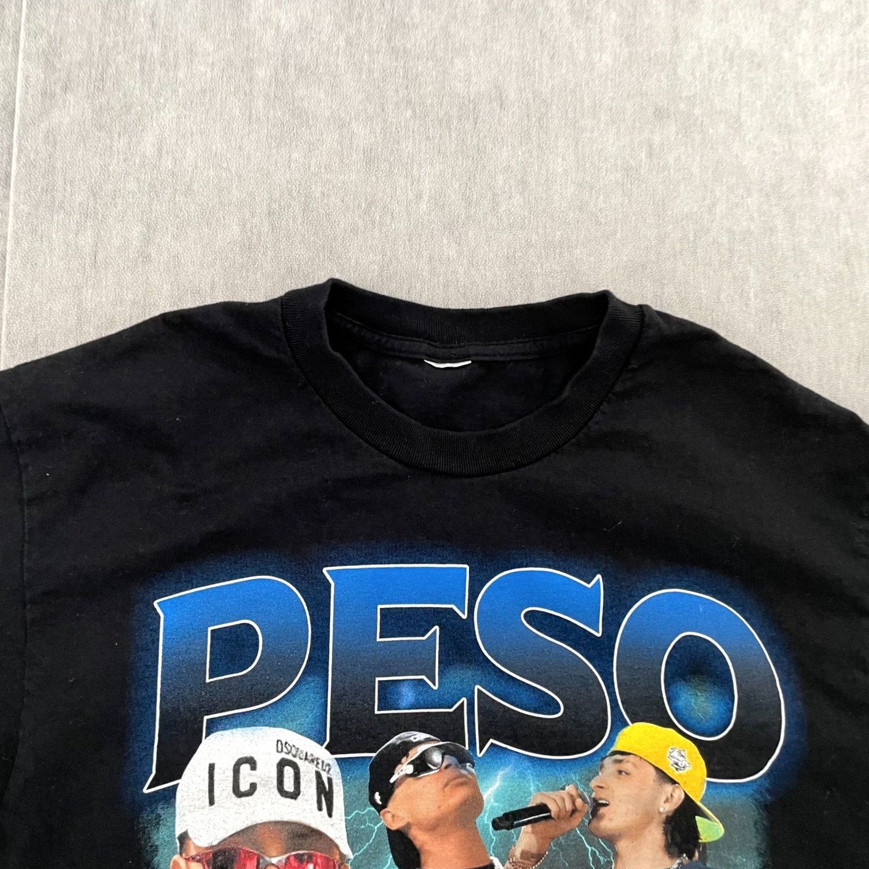 Vintage Peso Pluma Shirt Adult Medium Black La Doble P Banda Music Graphic Tee Mens M Size US M / EU 48-50 / 2 - 2 Thumbnail