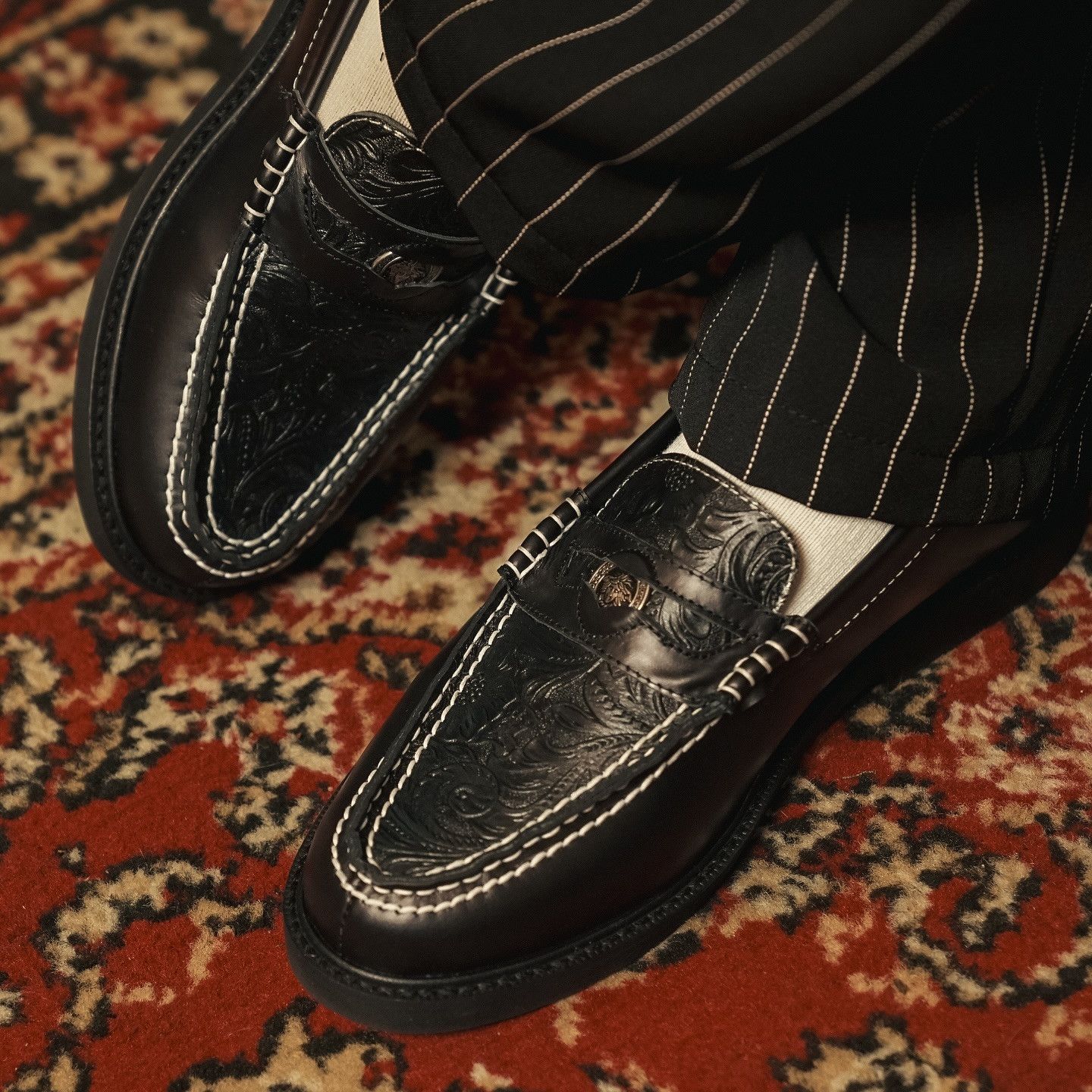 Designer Paradox Classic Black Croco Pattern Size US 10 / EU 43 - 5 Thumbnail