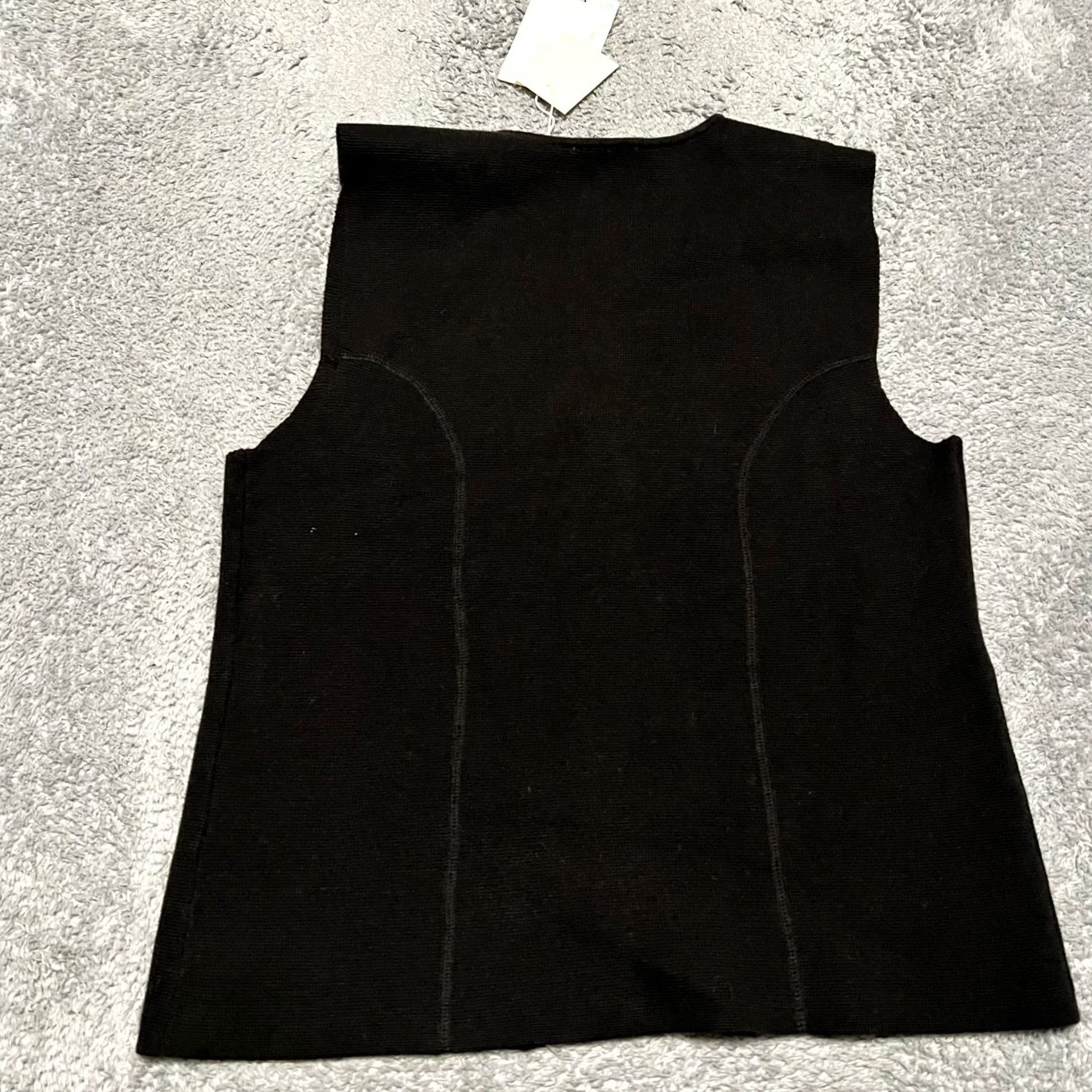 Vintage Soaked Sweater Vest Womens Large SL Haven Waistcoat Black Button Vest L Womens Black Button Soaked Waistcoat Size L / US 10 / IT 46 - 3 Thumbnail