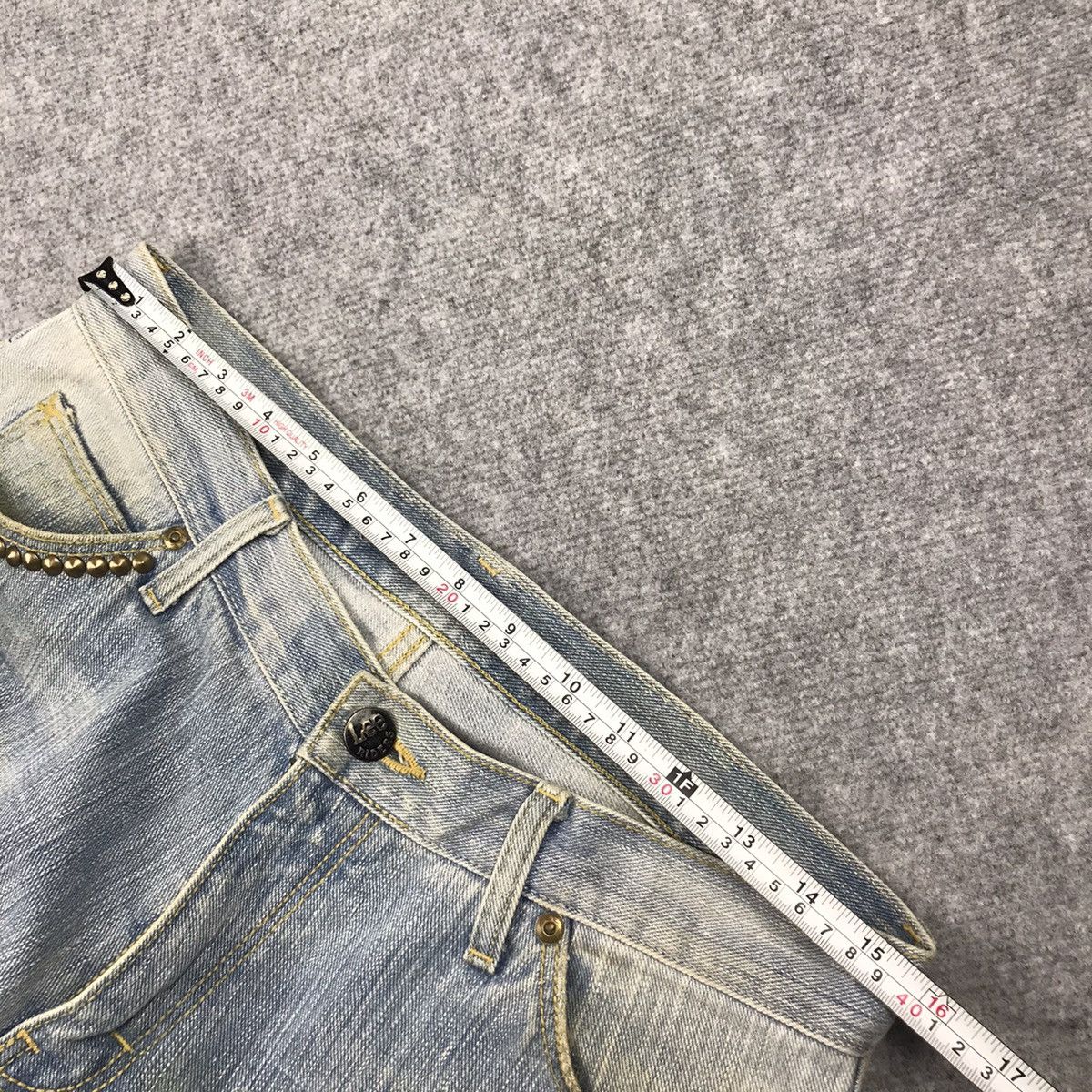 Japanese Brand × Lee FLARE JEANS⚡️LEE LIGHT WASH BLUE FADED DENIM PANTS Size US 30 / EU 46 - 16 Thumbnail